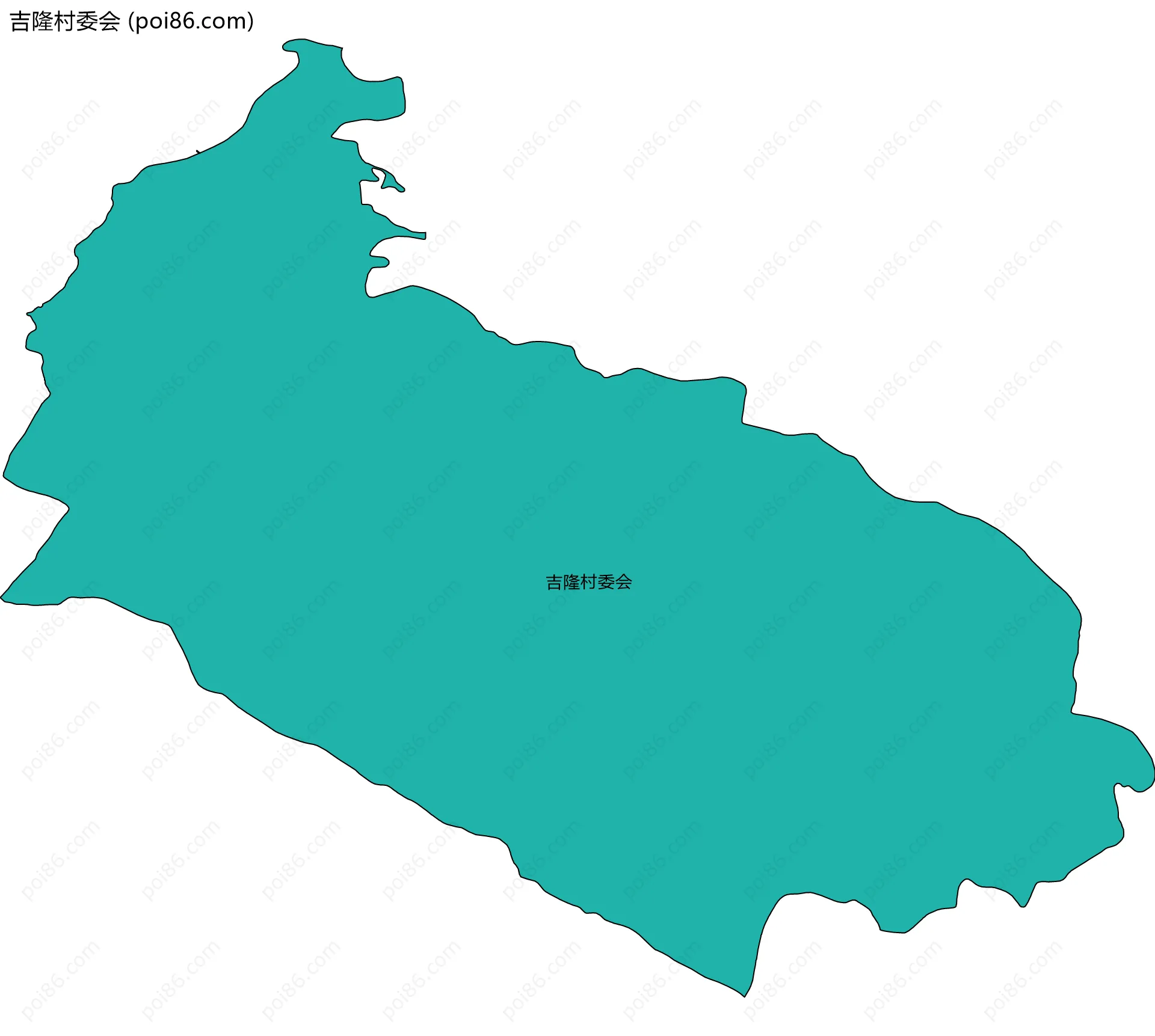 吉隆村委会边界地图