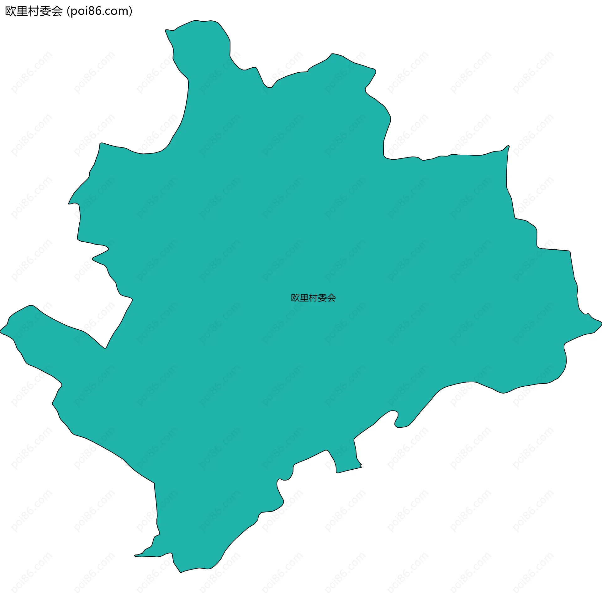 欧里村委会边界地图