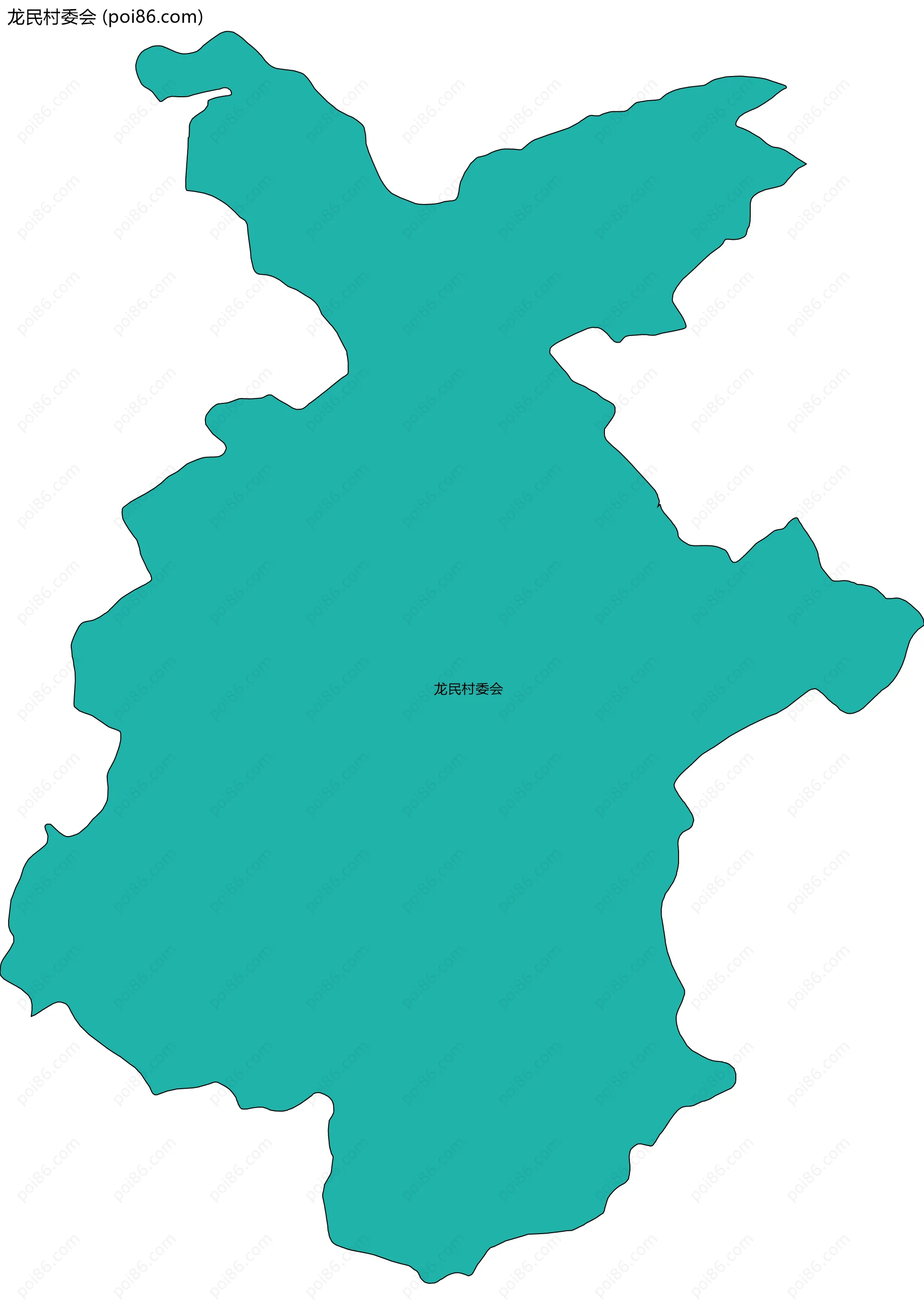 龙民村委会边界地图