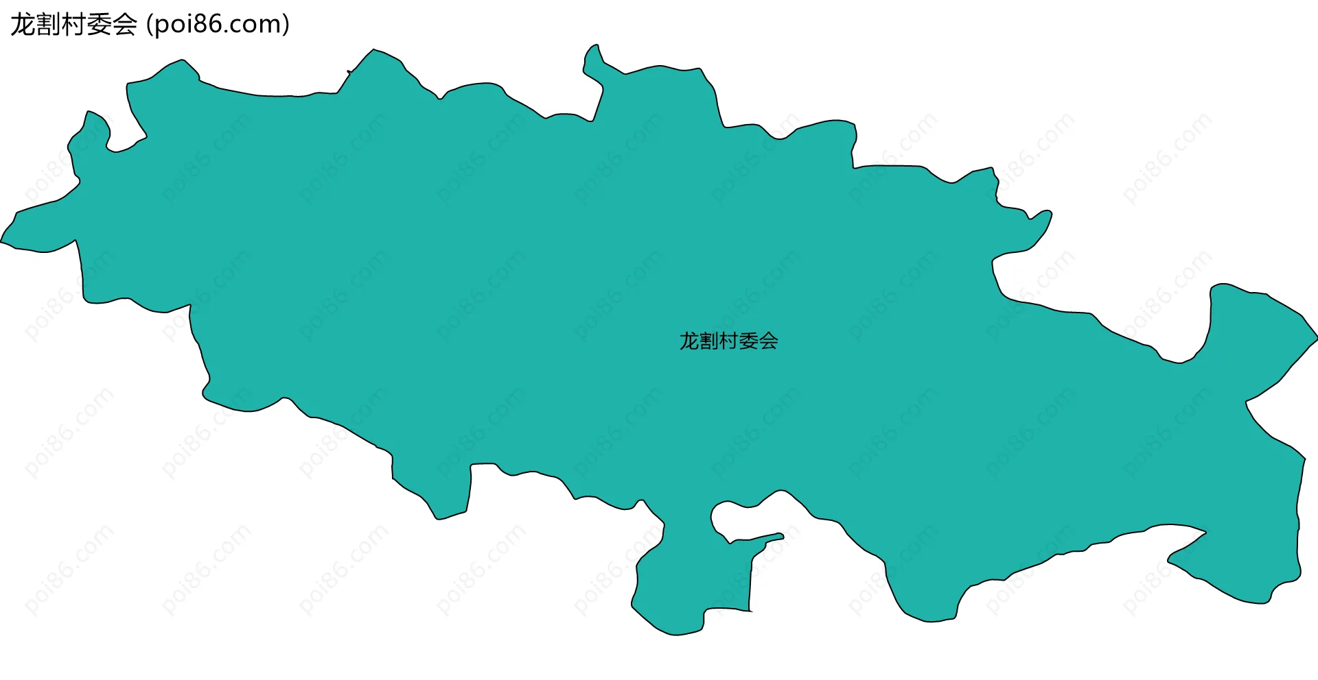 龙割村委会边界地图