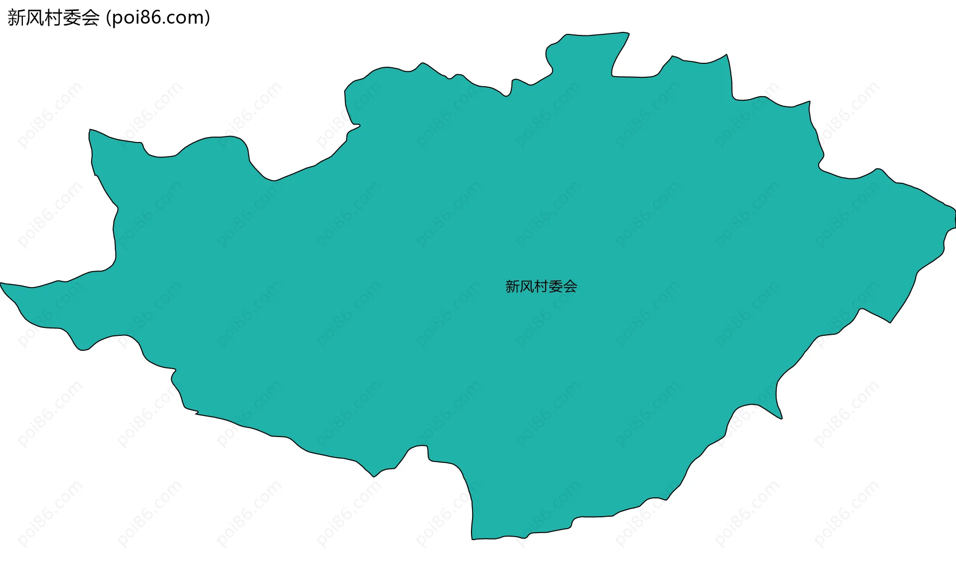 新风村委会边界地图