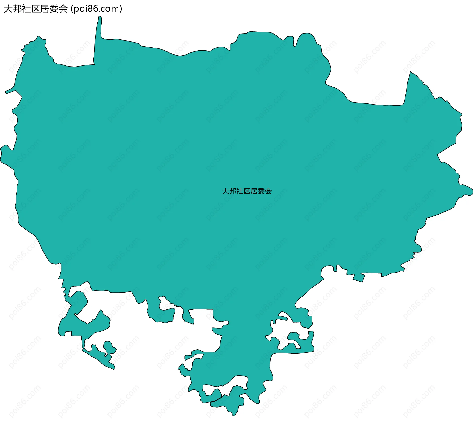 大邦社区居委会边界地图