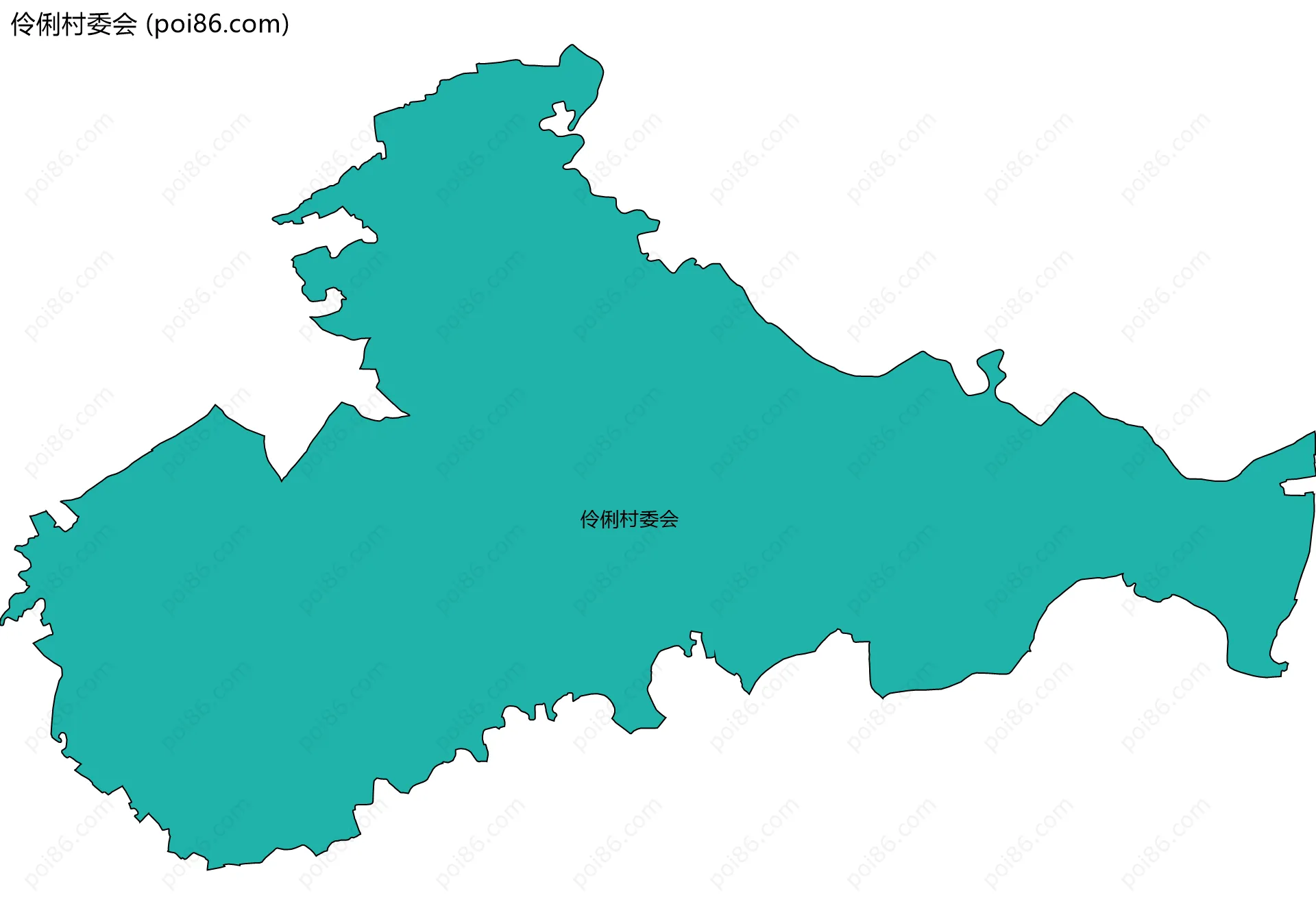 伶俐村委会边界地图