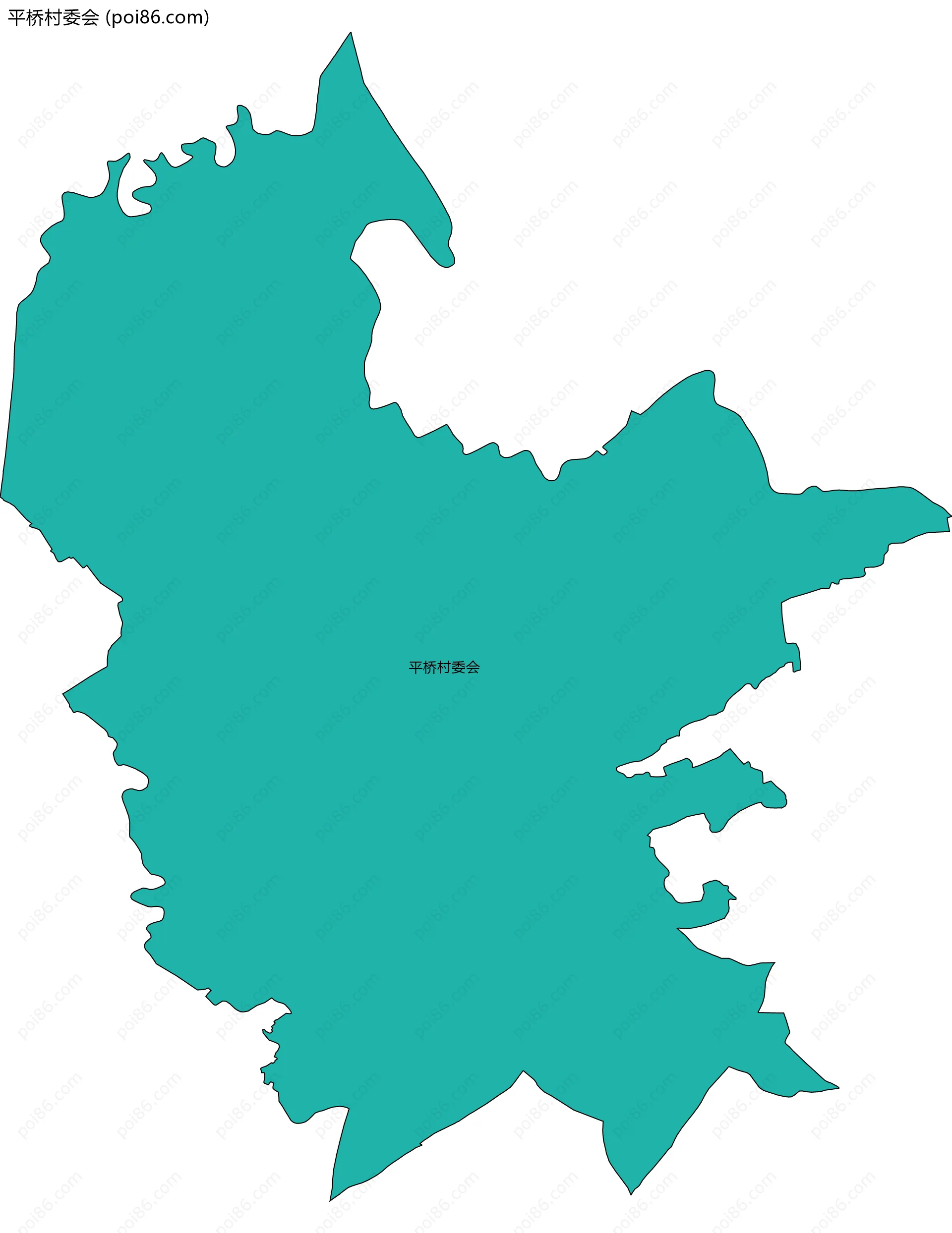 平桥村委会边界地图