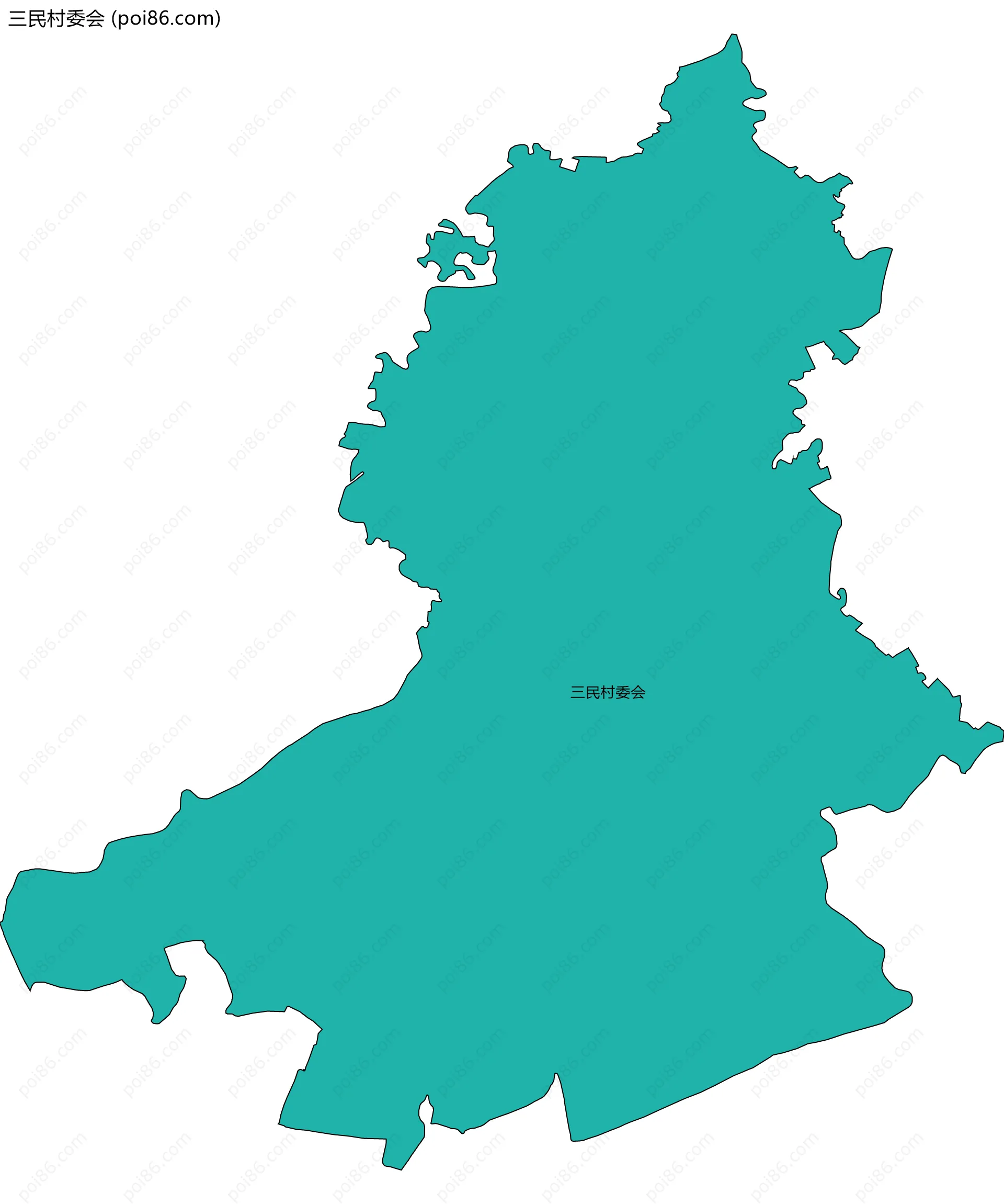 三民村委会边界地图