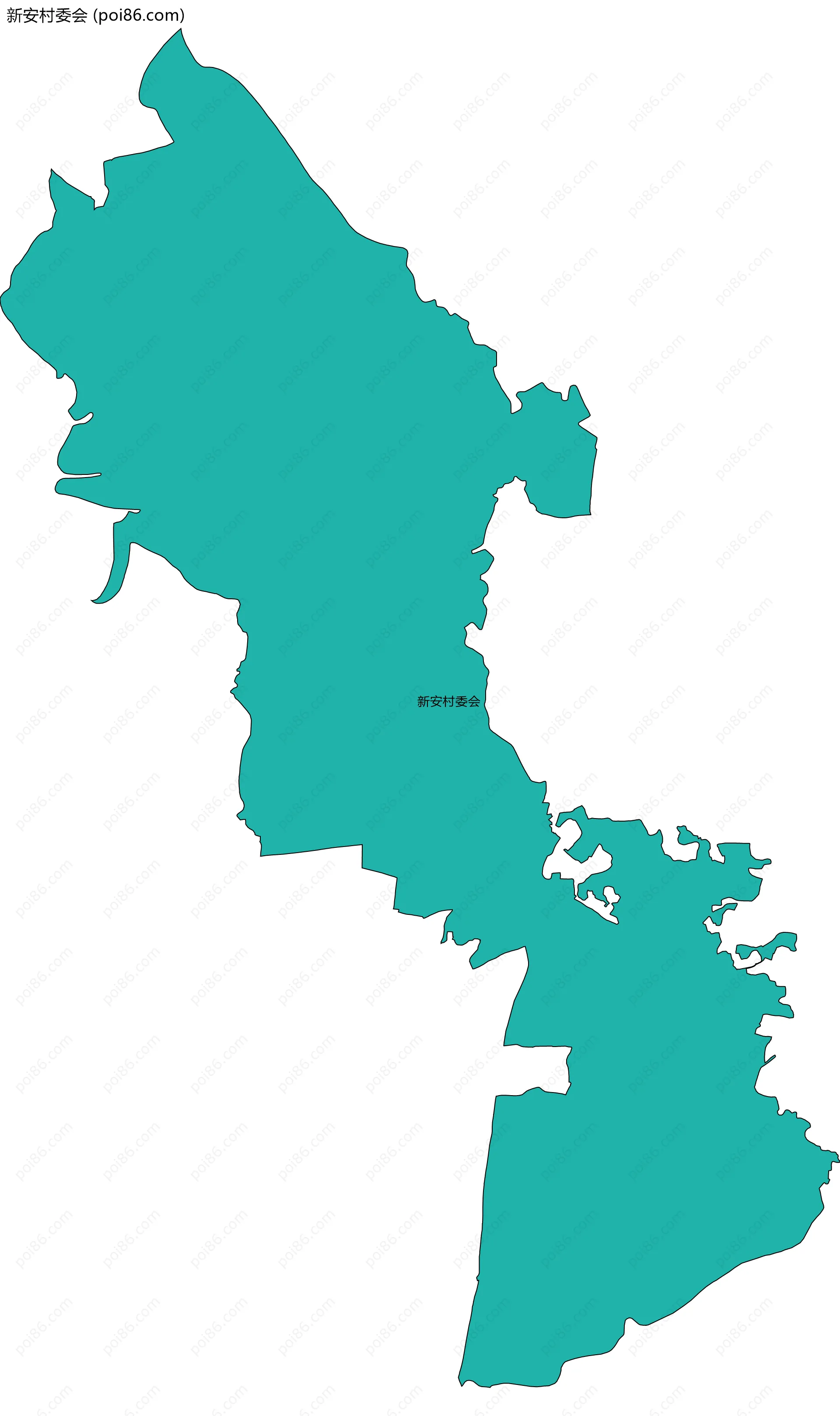 新安村委会边界地图