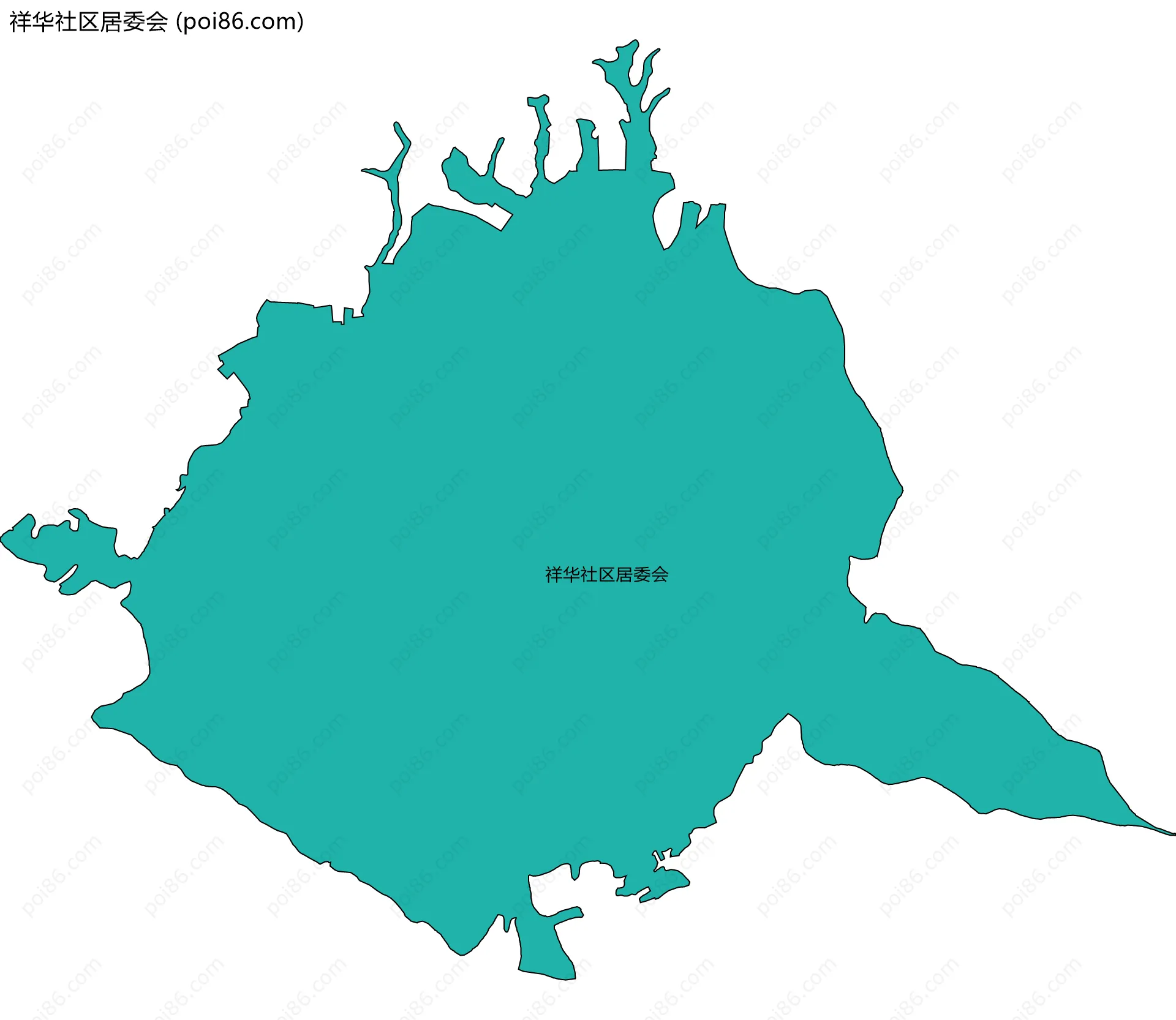 祥华社区居委会边界地图