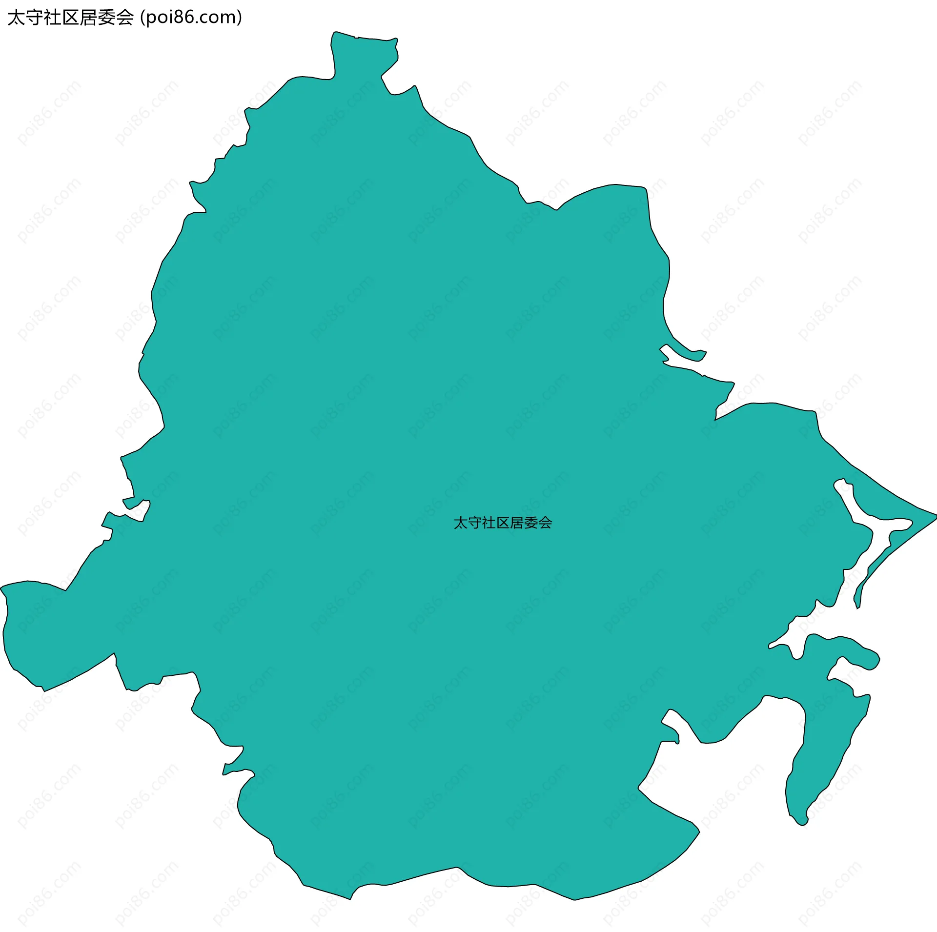 太守社区居委会边界地图