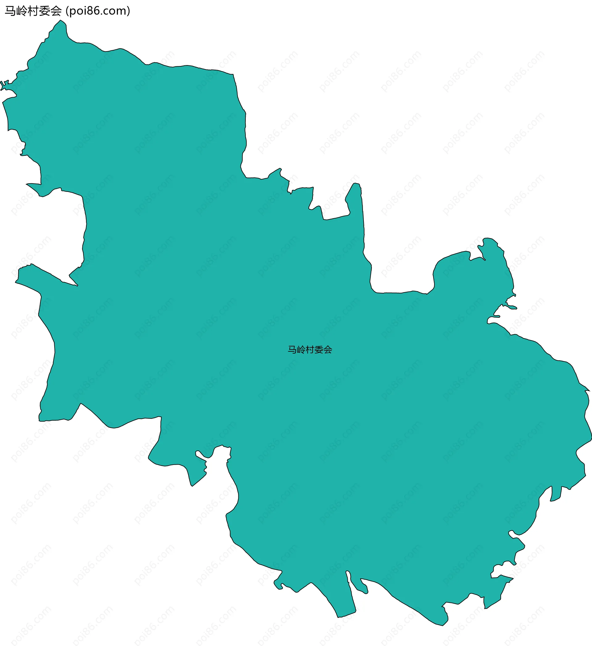 马岭村委会边界地图