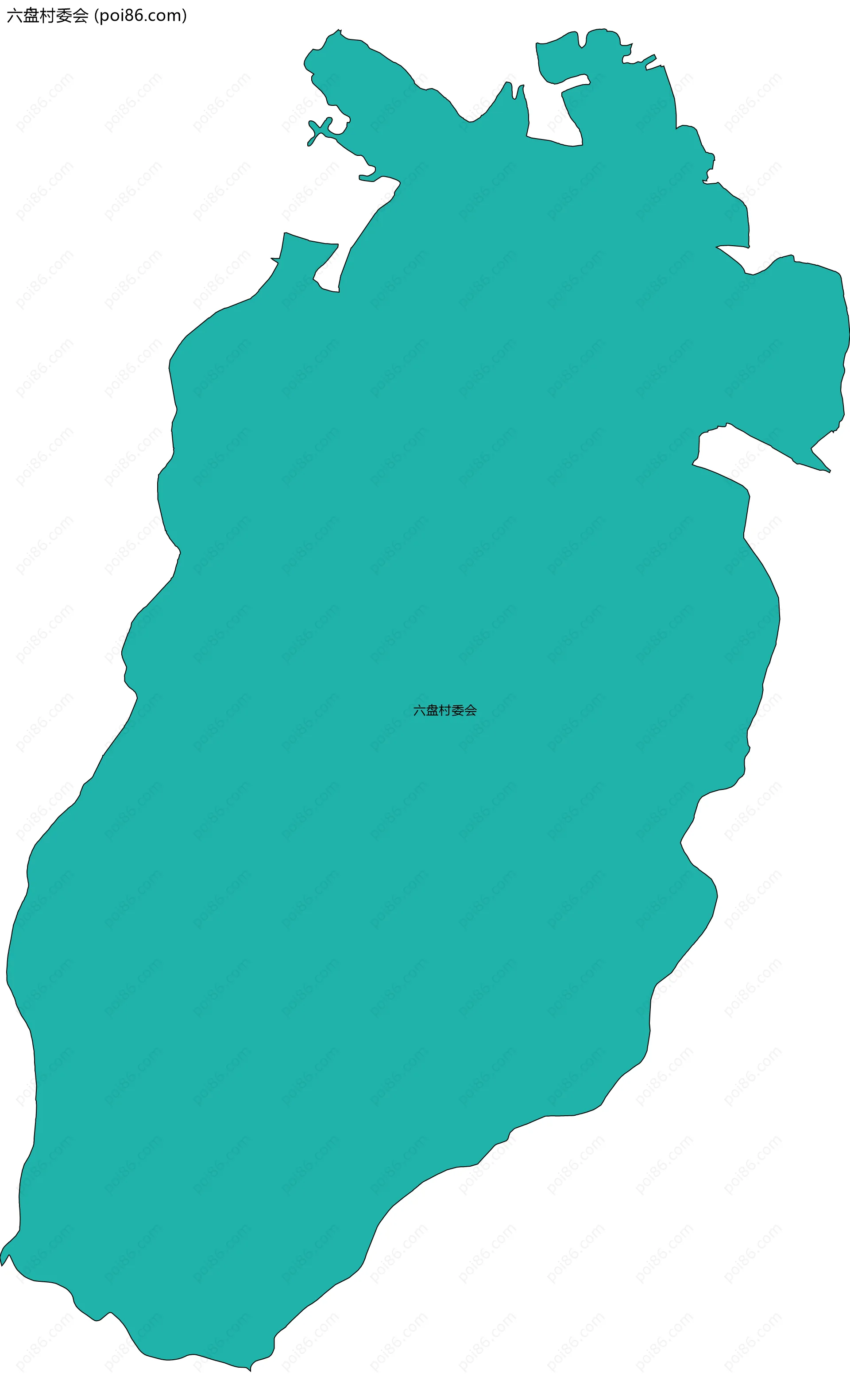 六盘村委会边界地图