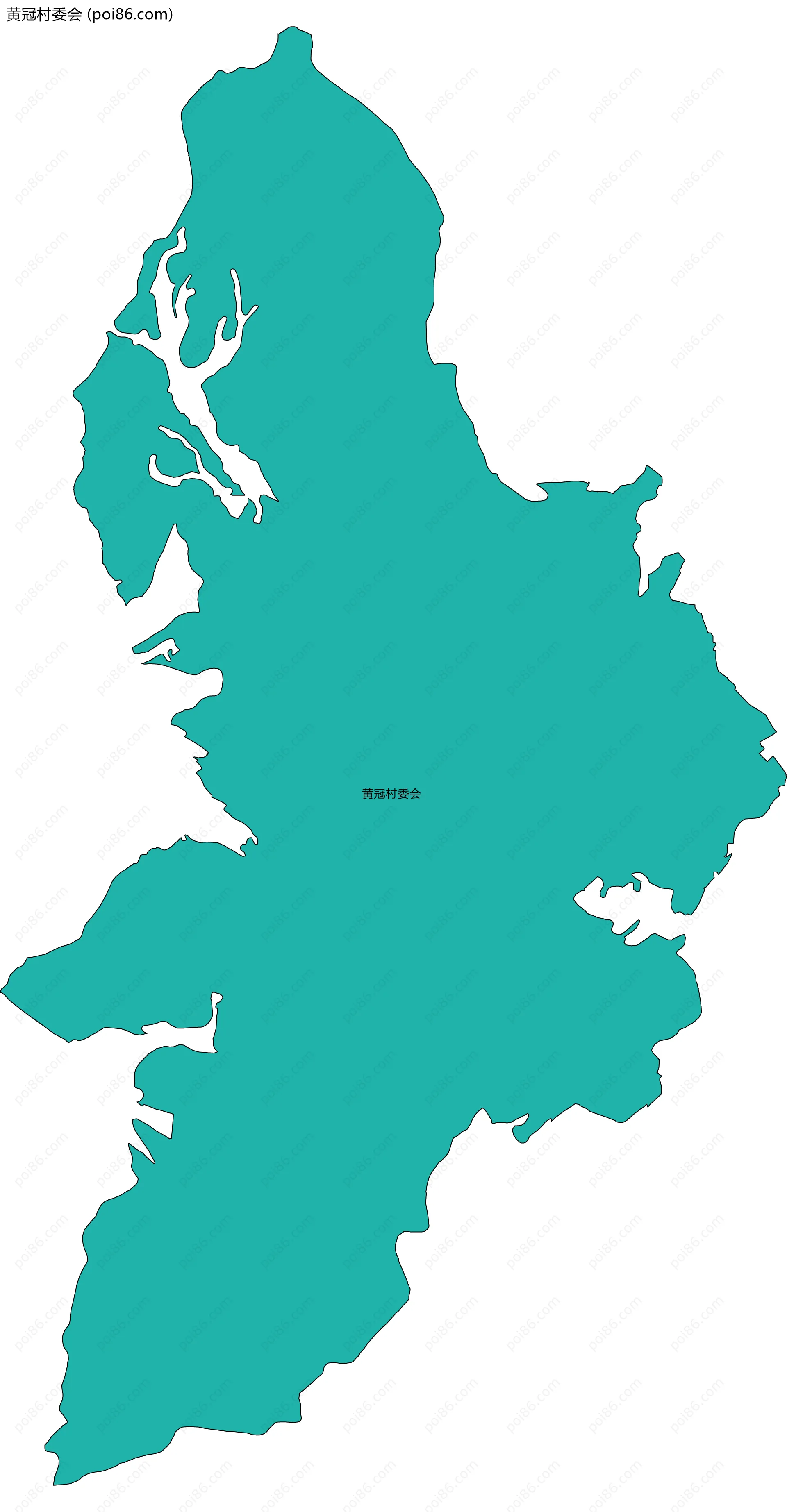 黄冠村委会边界地图