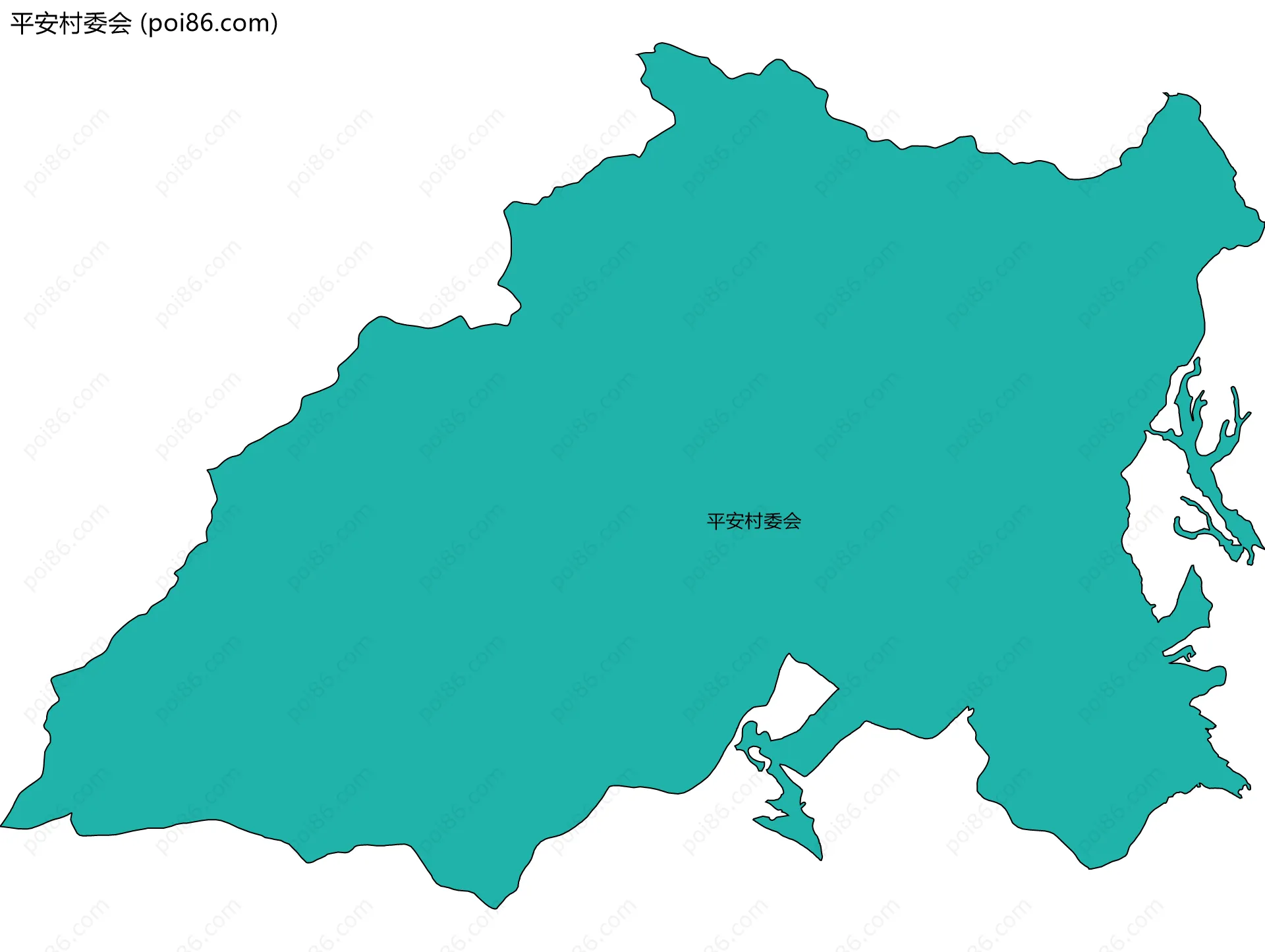 平安村委会边界地图