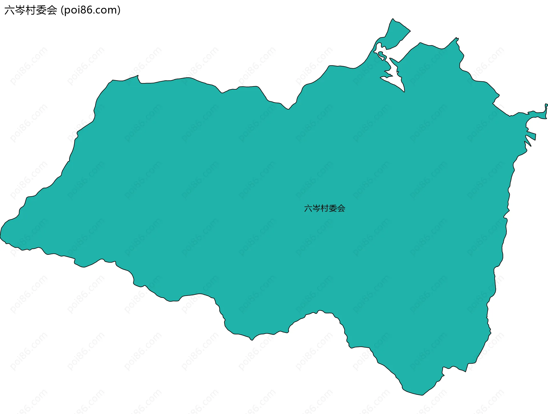 六岑村委会边界地图