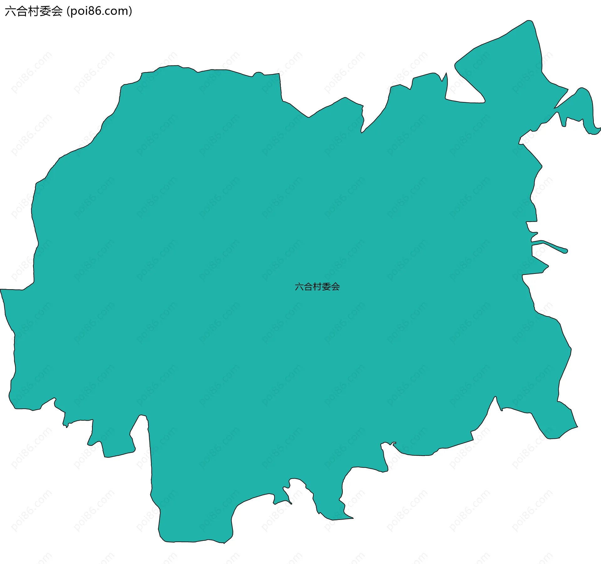 六合村委会边界地图