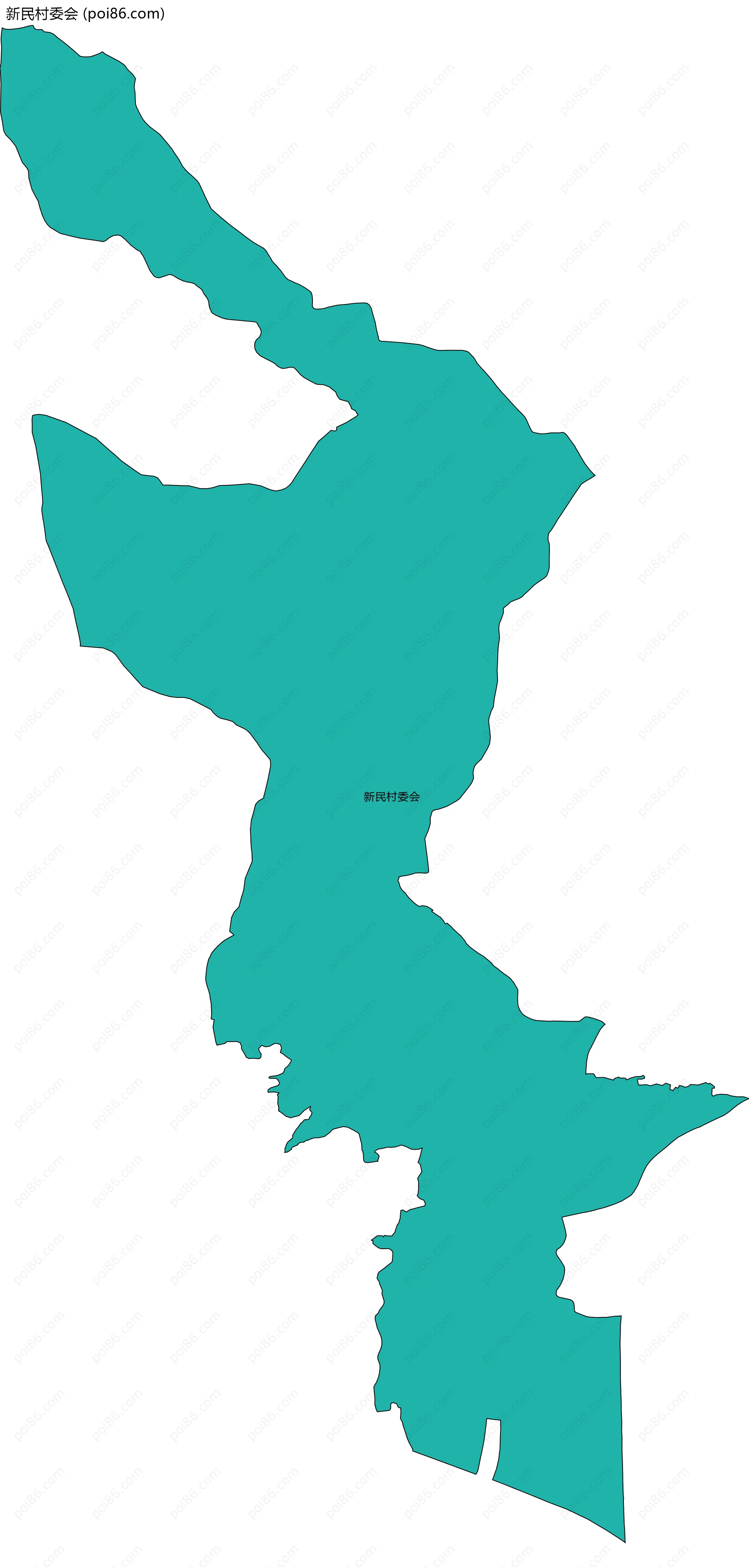 新民村委会边界地图