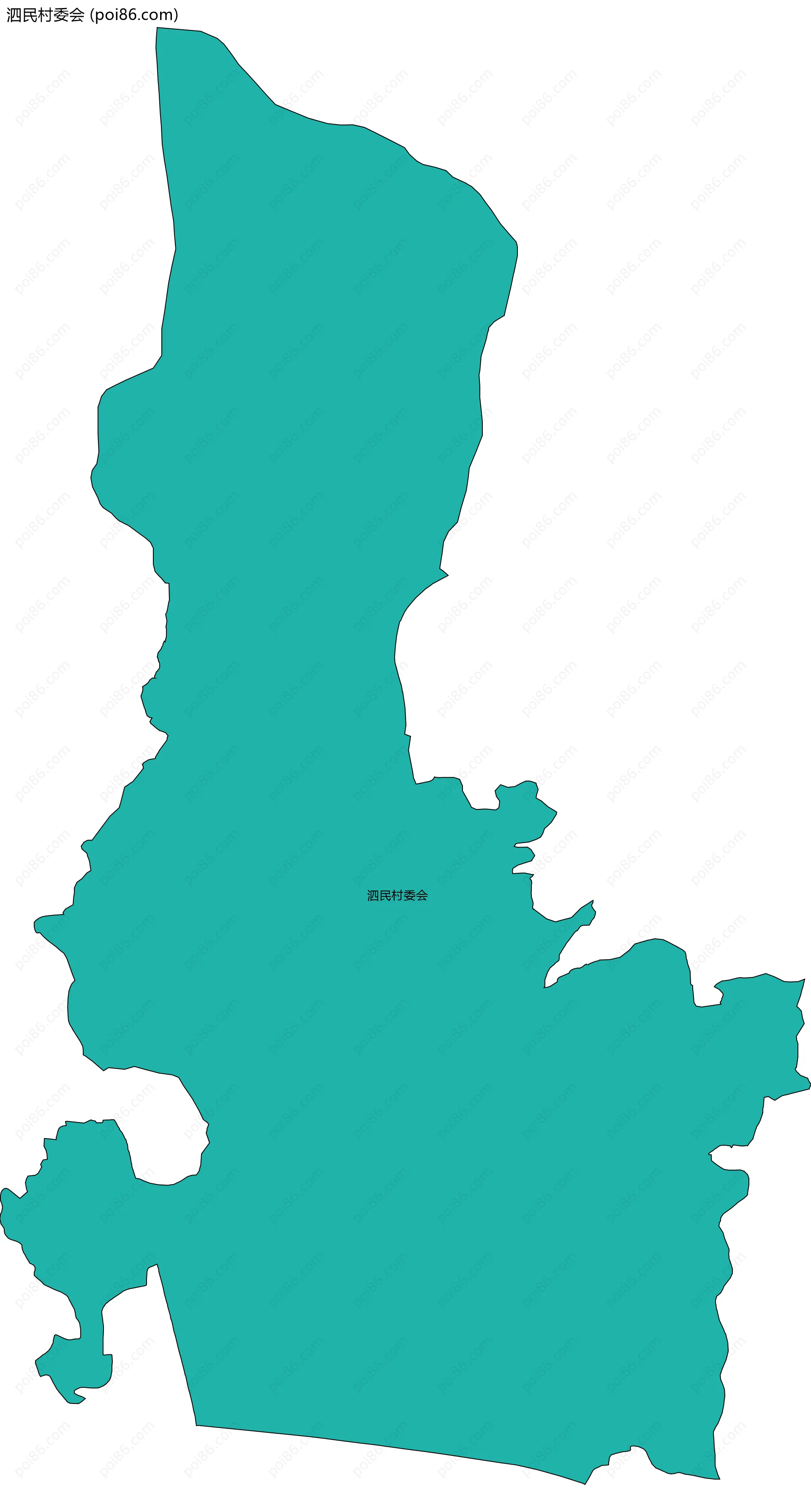 泗民村委会边界地图