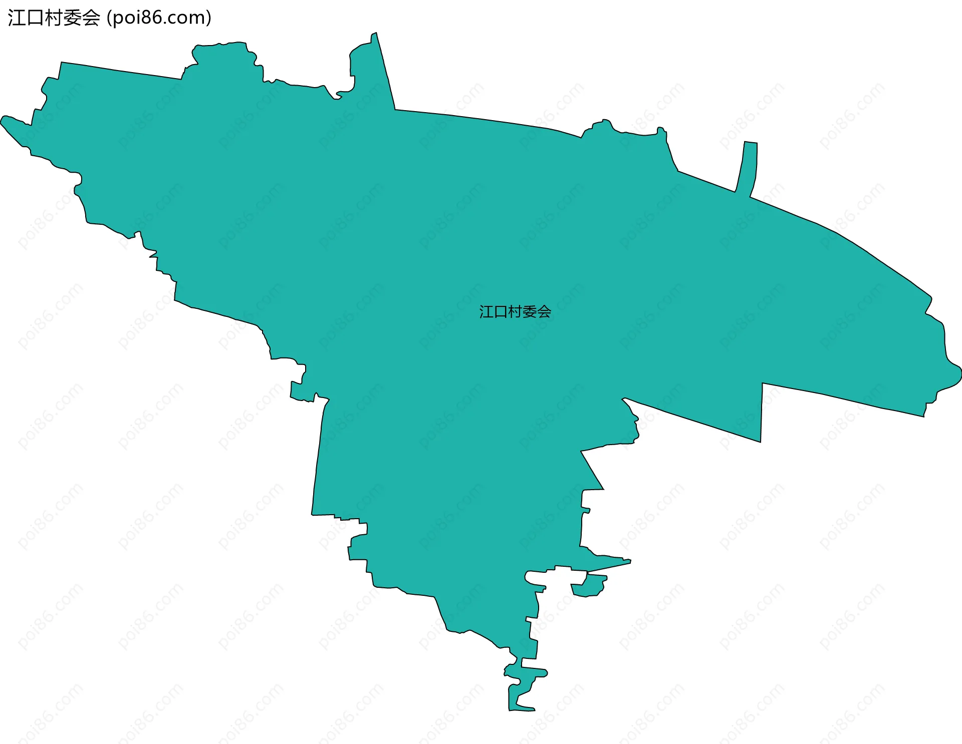江口村委会边界地图