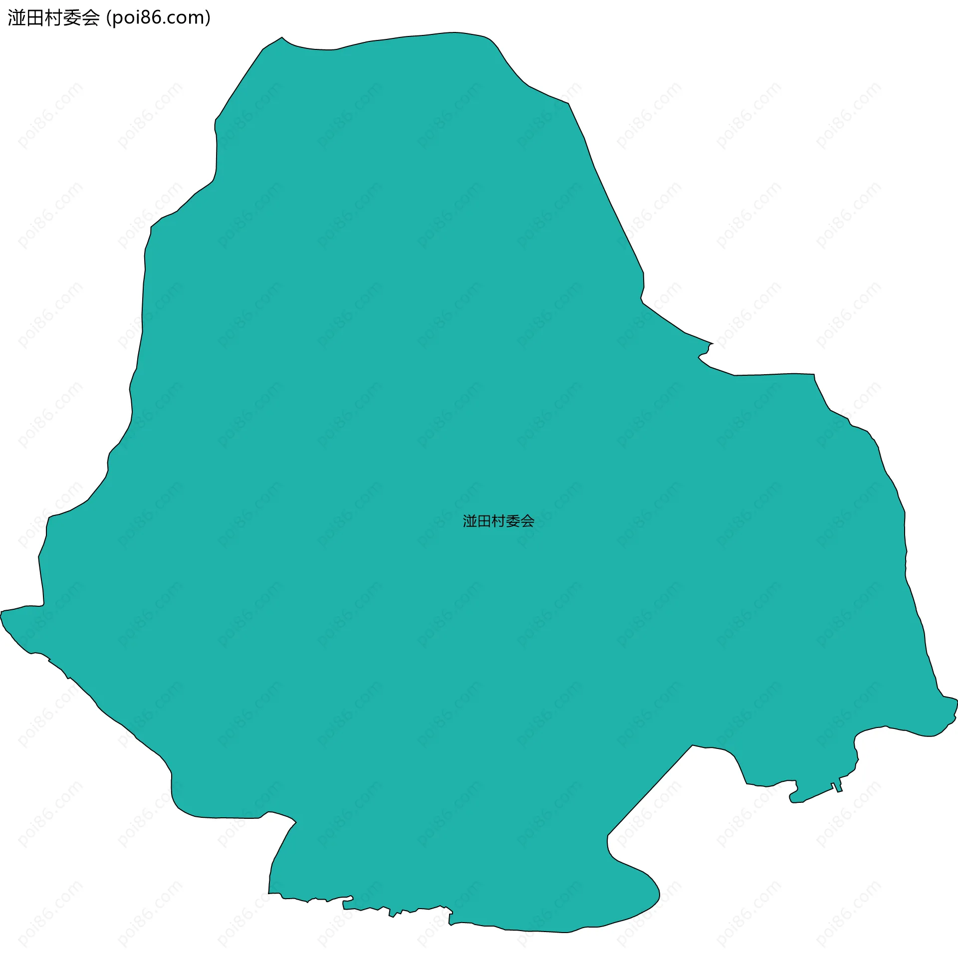 湴田村委会边界地图