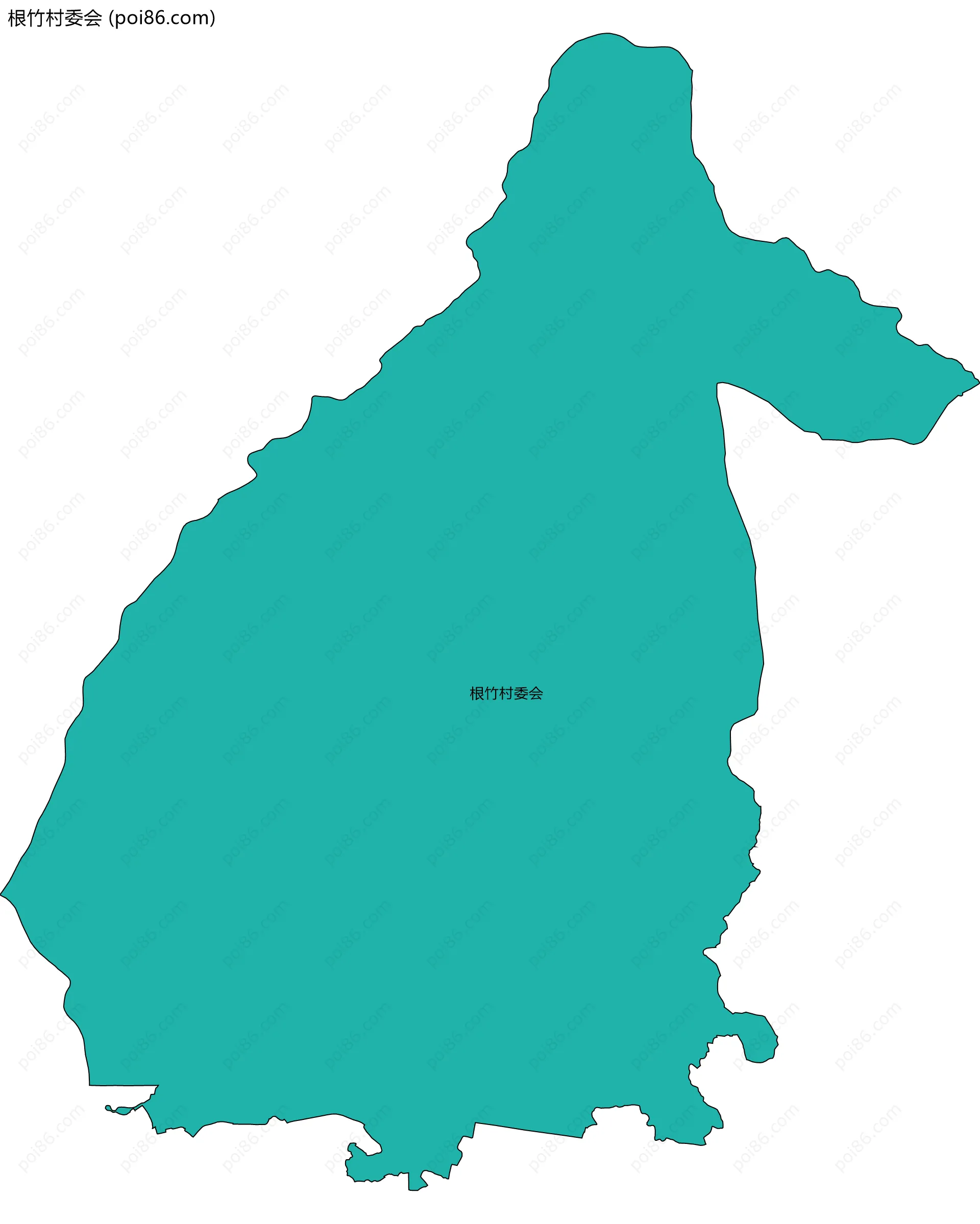 根竹村委会边界地图