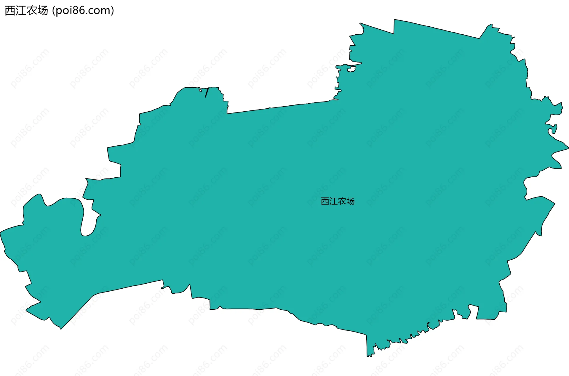 西江农场边界地图