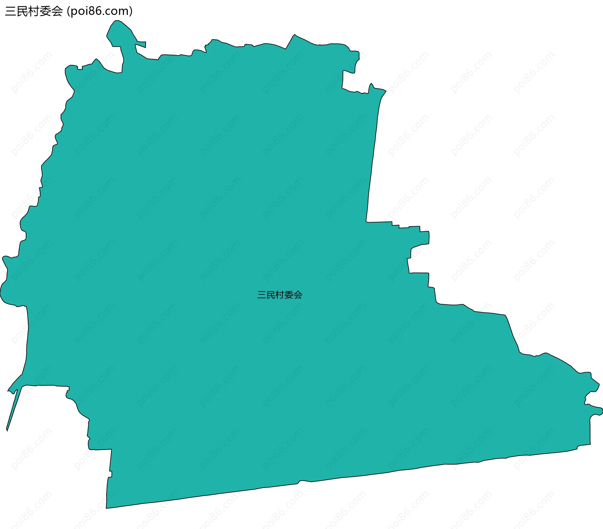 三民村委会边界地图