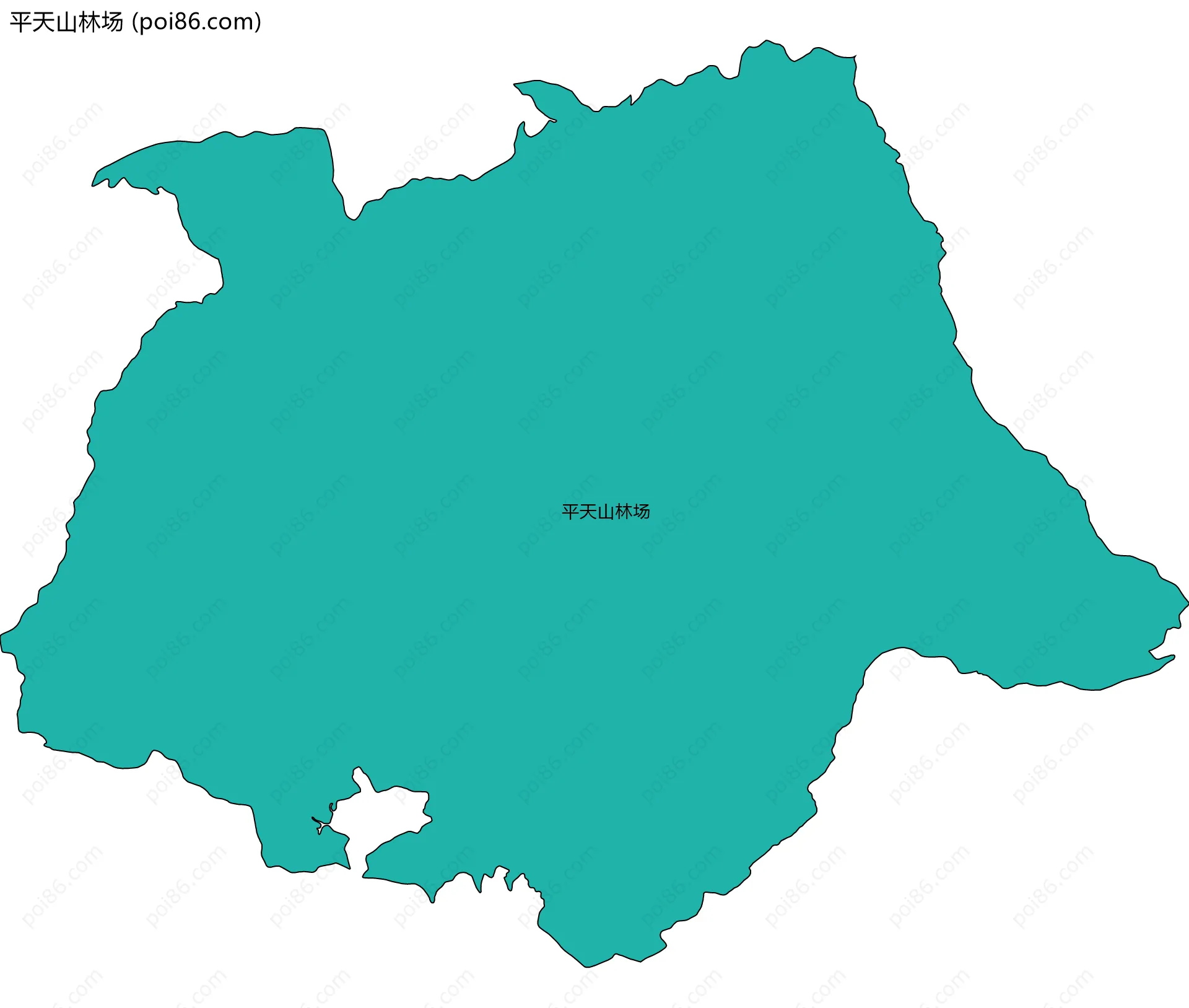 平天山林场边界地图