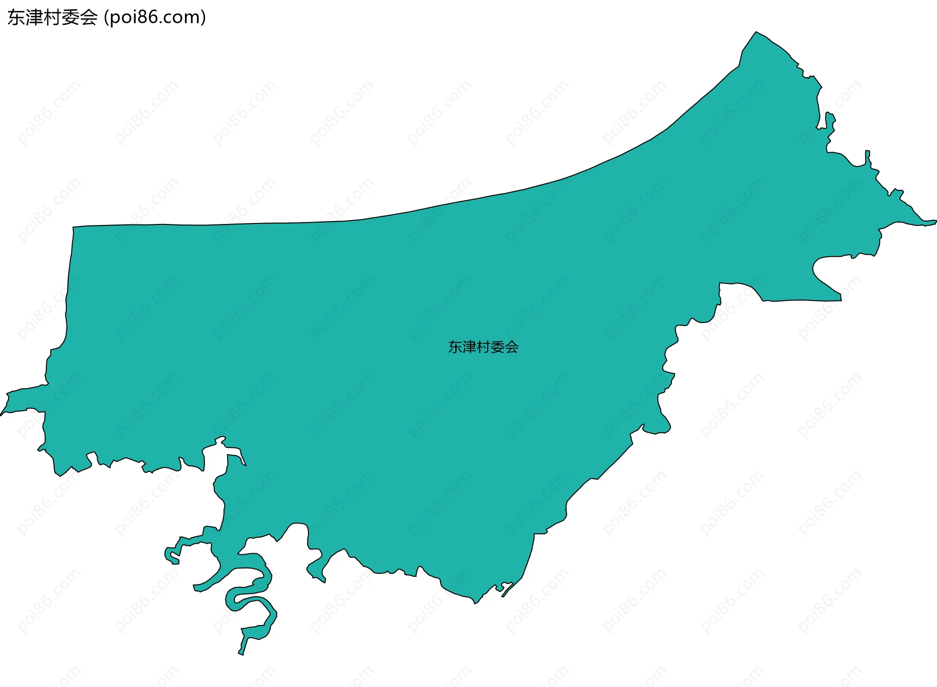 东津村委会边界地图