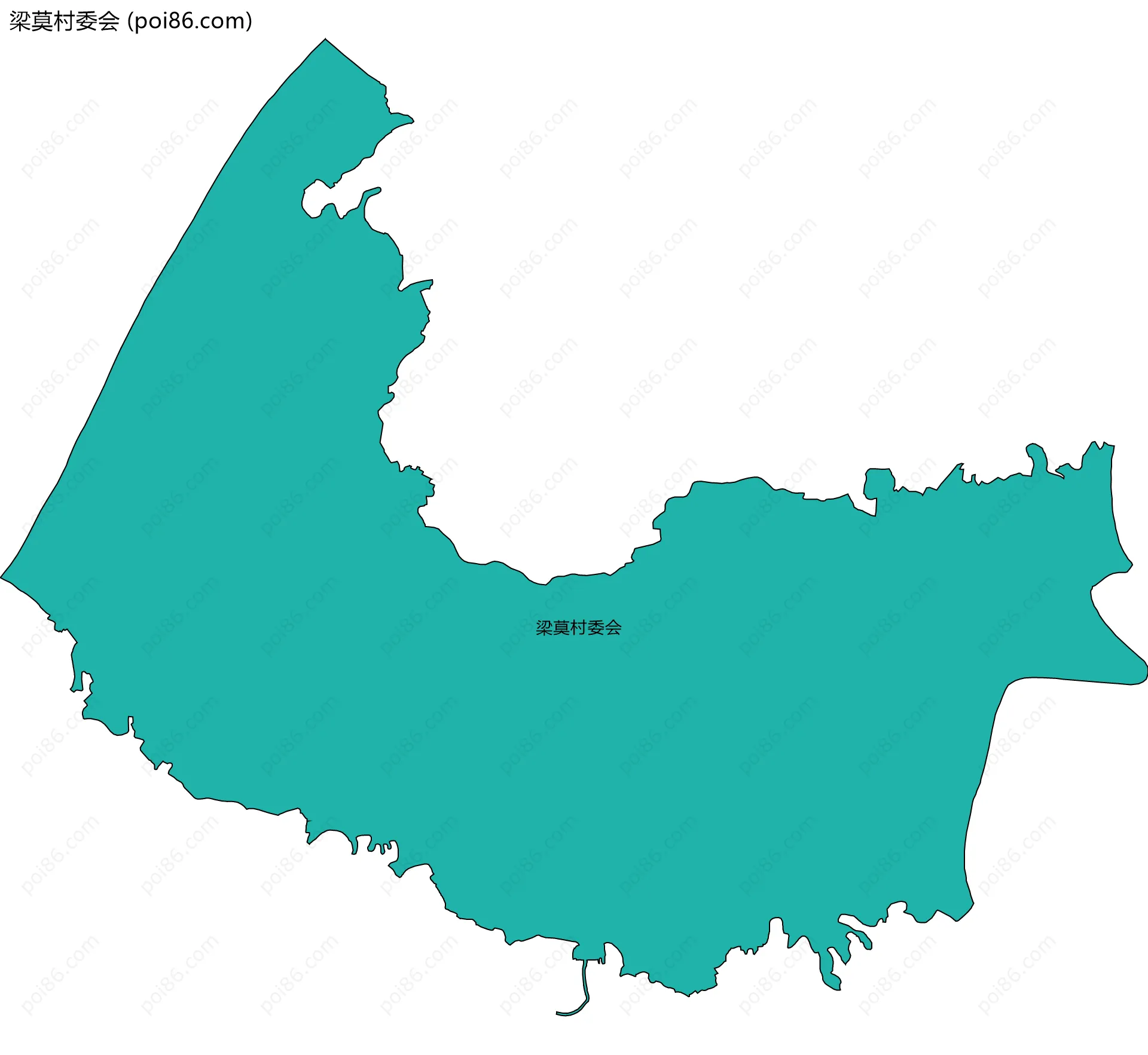 梁莫村委会边界地图