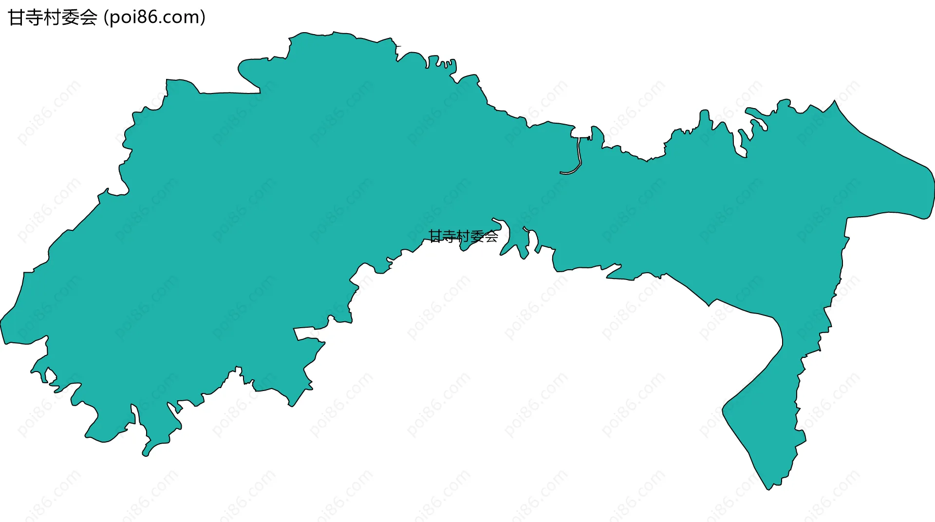 甘寺村委会边界地图