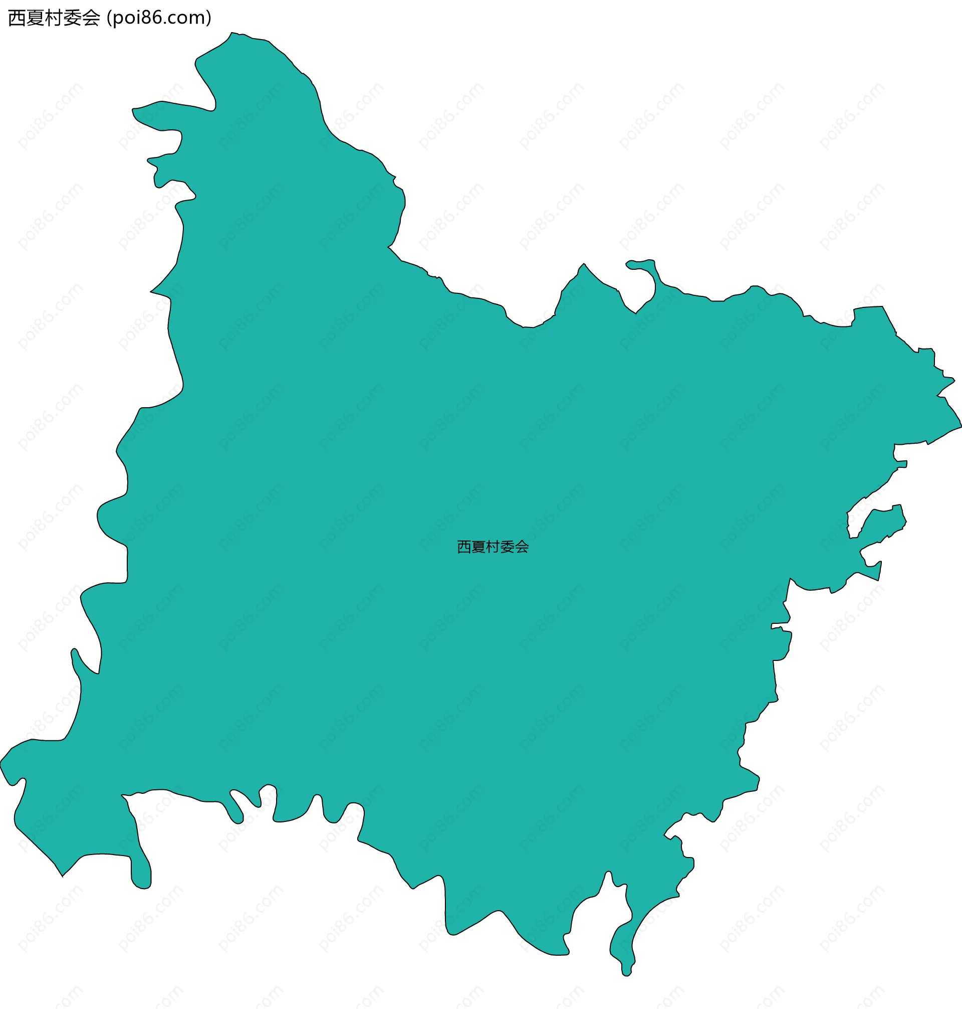 西夏村委会边界地图