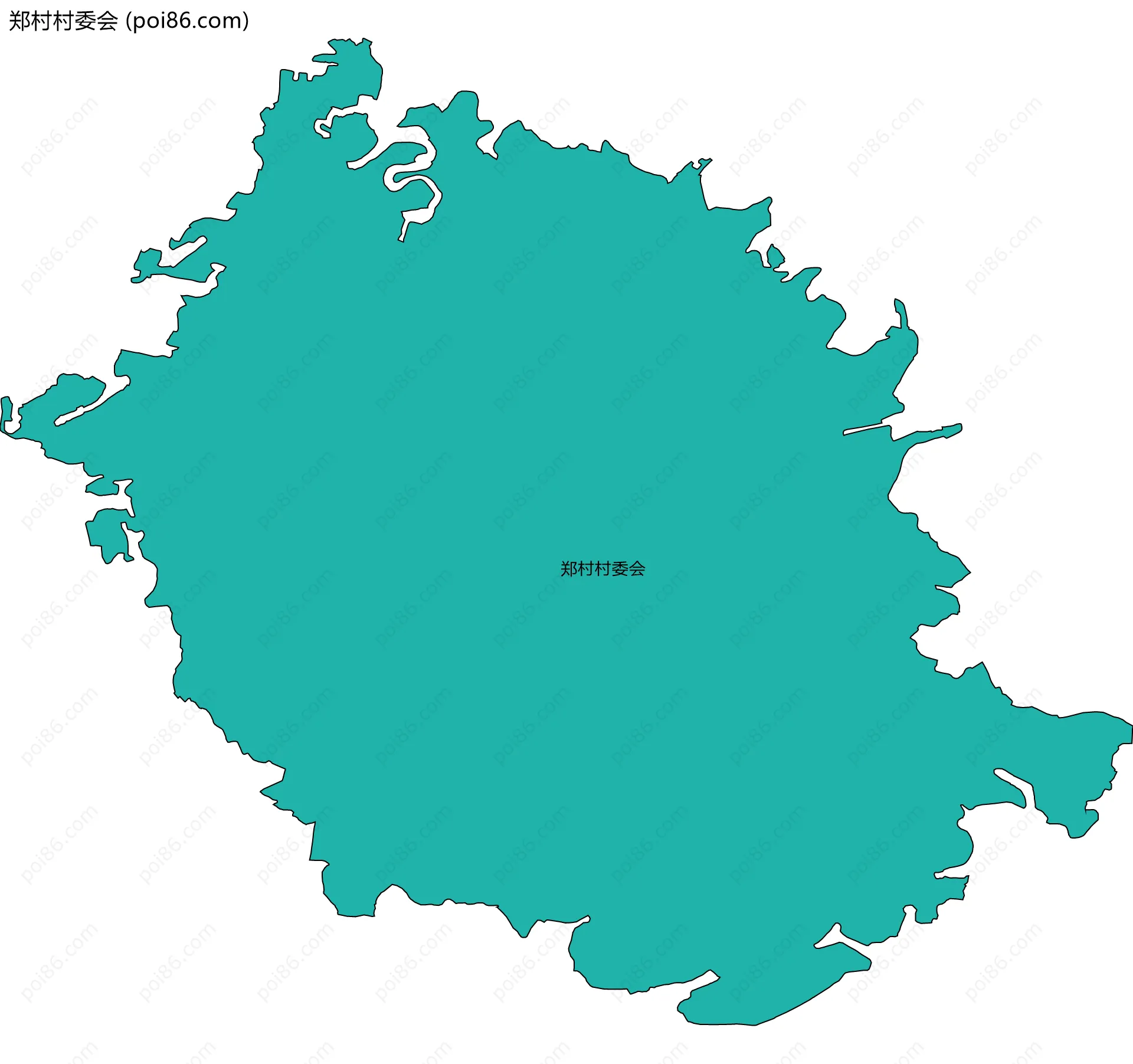 郑村村委会边界地图