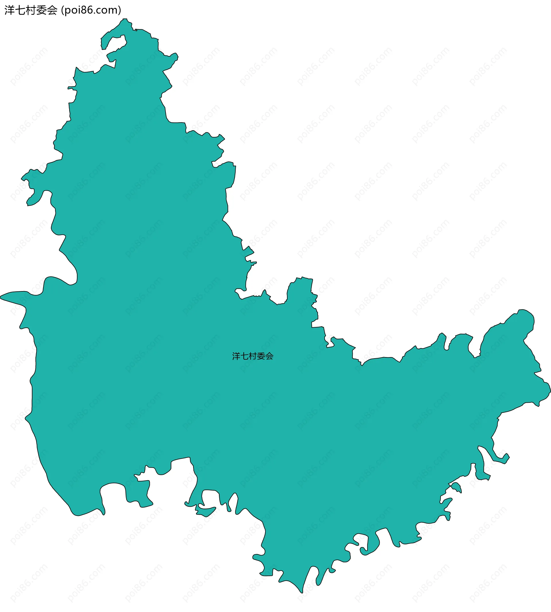 洋七村委会边界地图