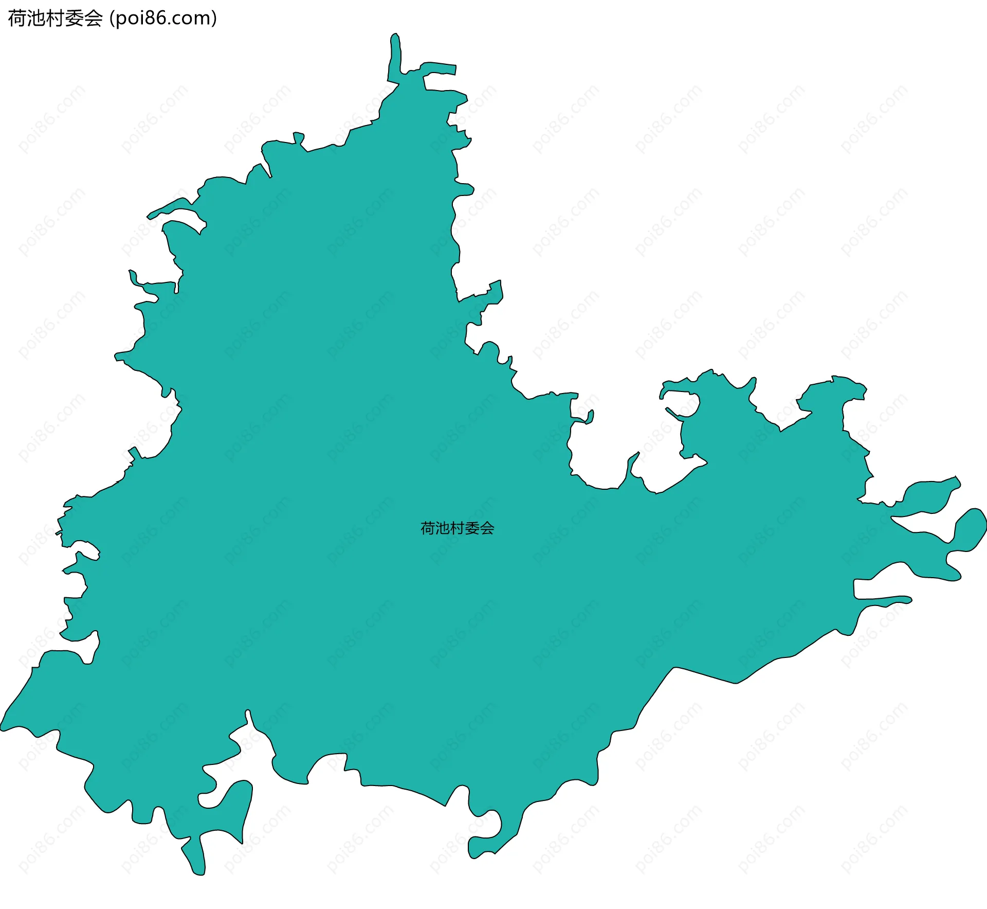 荷池村委会边界地图