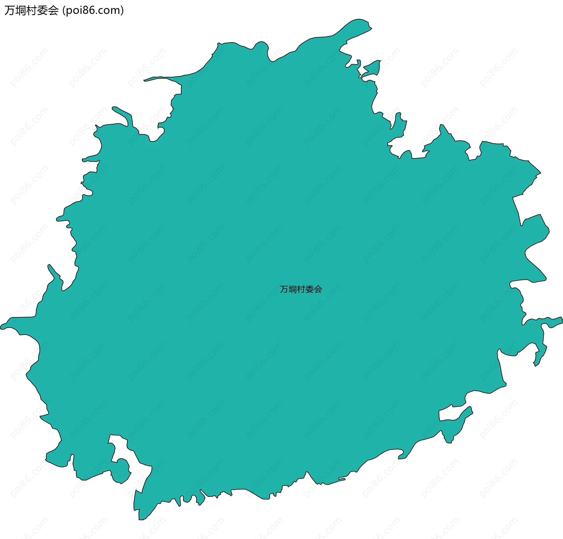 万垌村委会边界地图