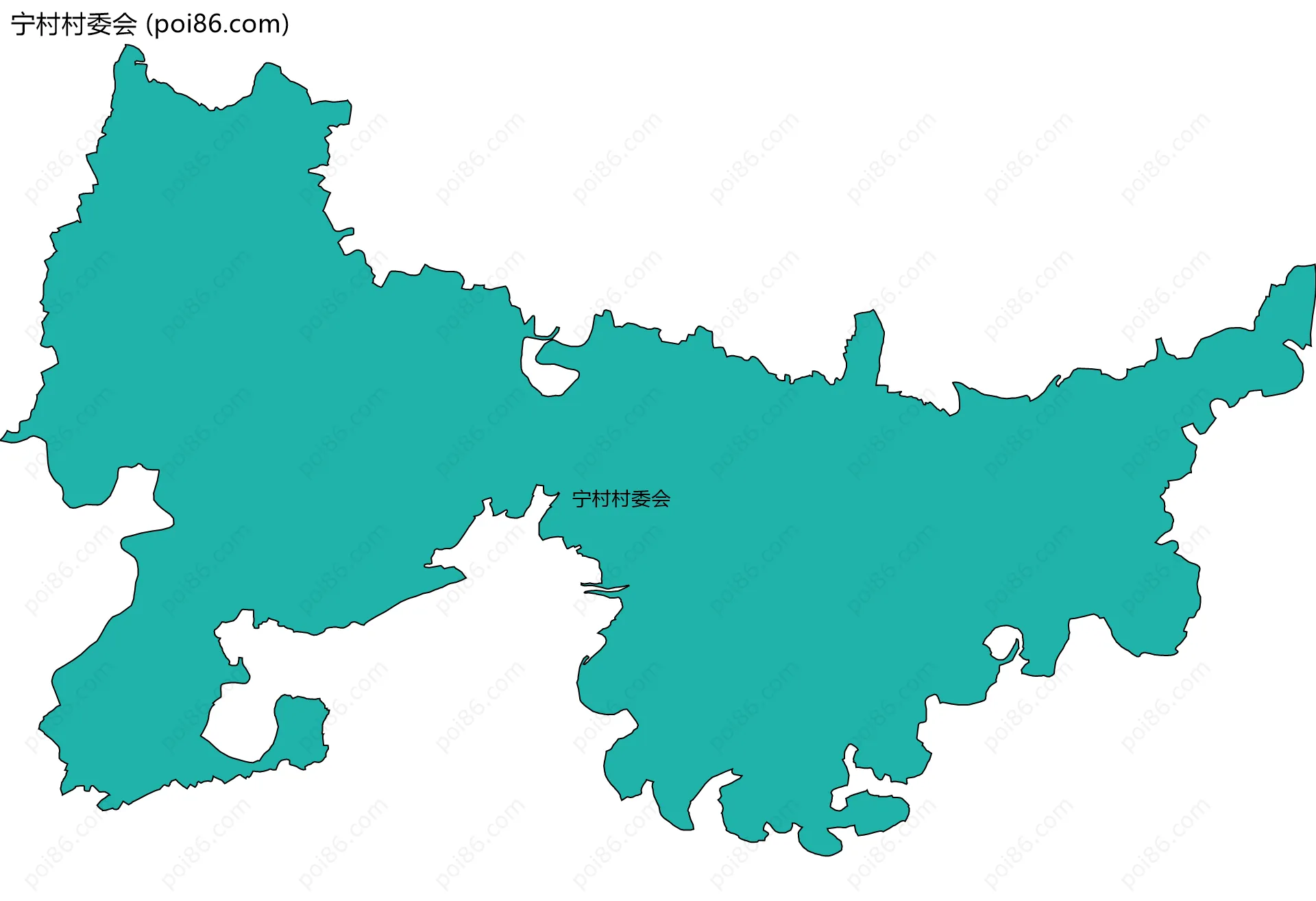 宁村村委会边界地图