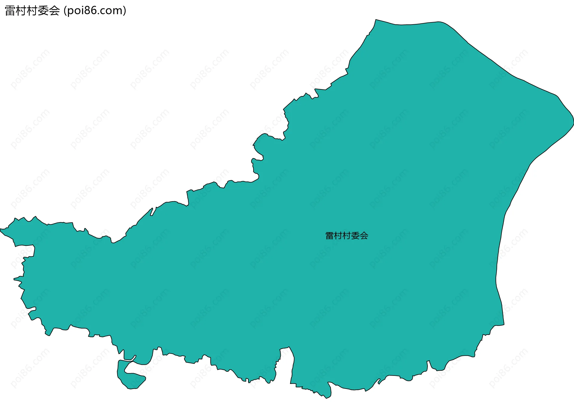 雷村村委会边界地图