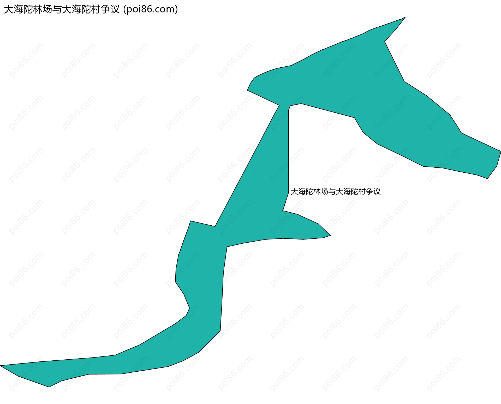 大海陀林场与大海陀村争议边界地图