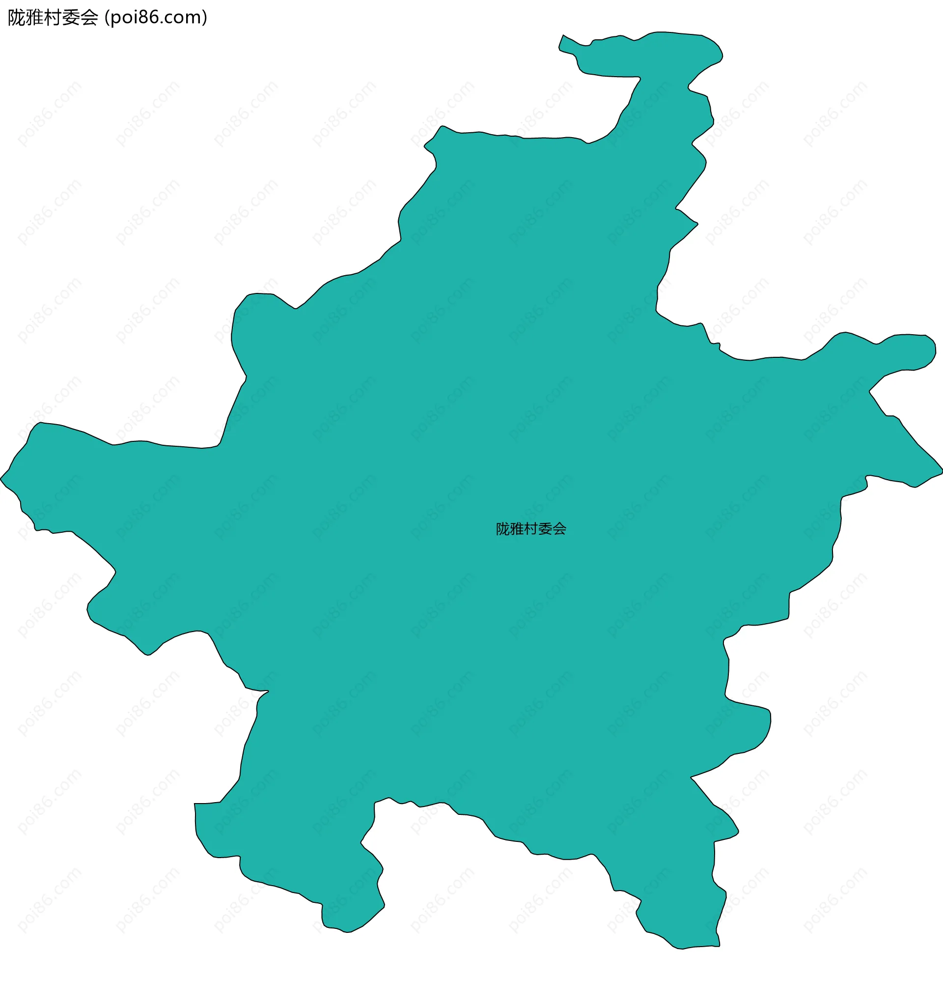 陇雅村委会边界地图