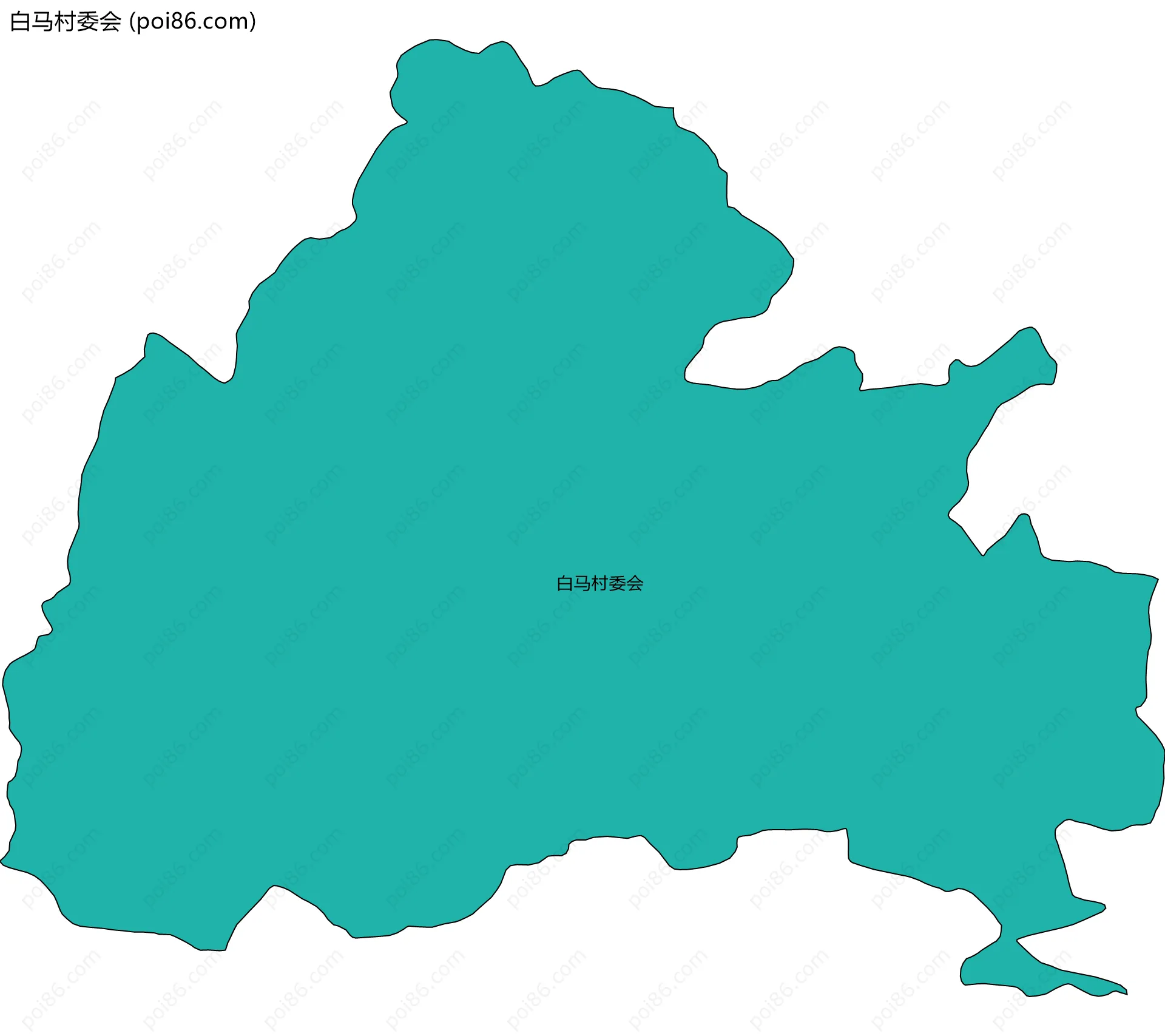 白马村委会边界地图