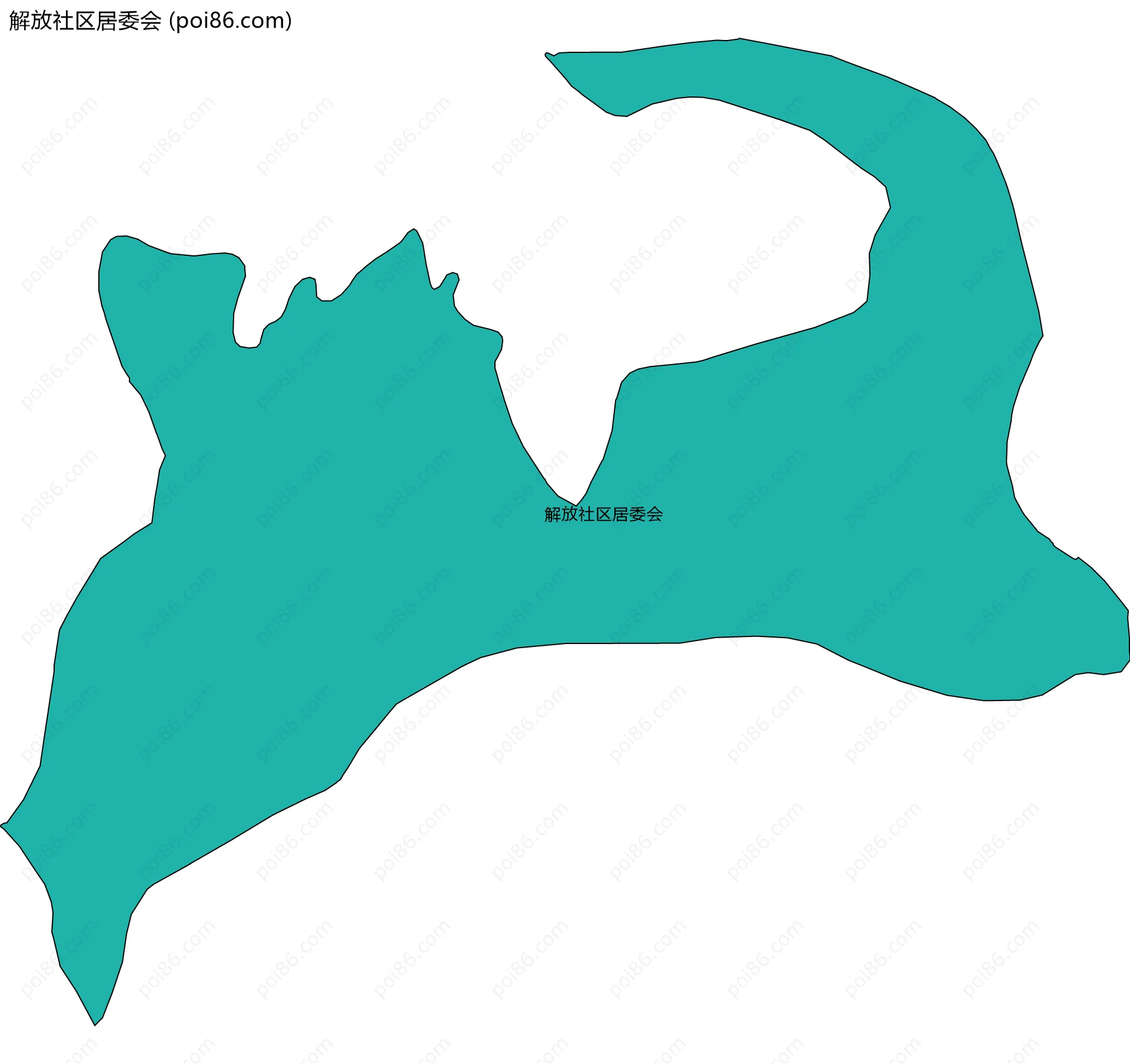 解放社区居委会边界地图