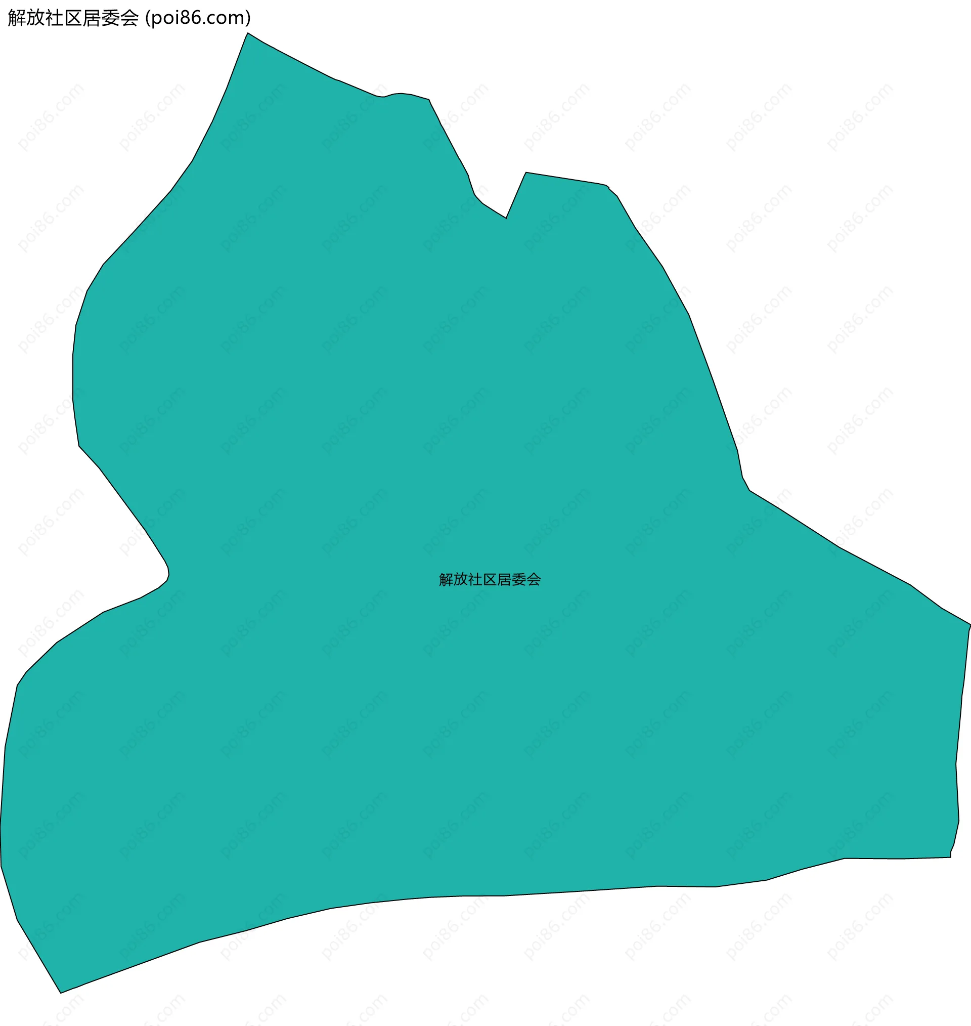 解放社区居委会边界地图