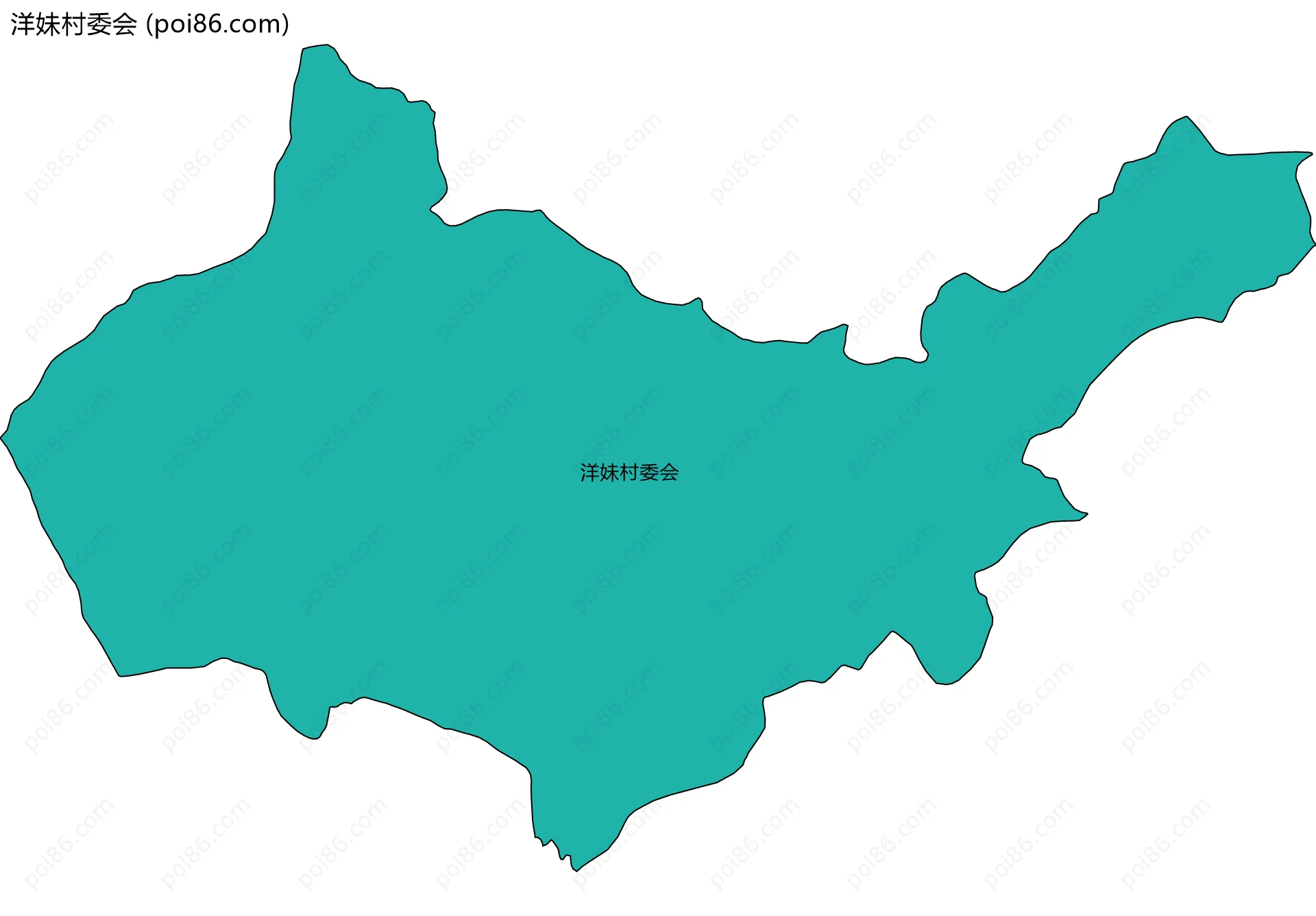 洋妹村委会边界地图
