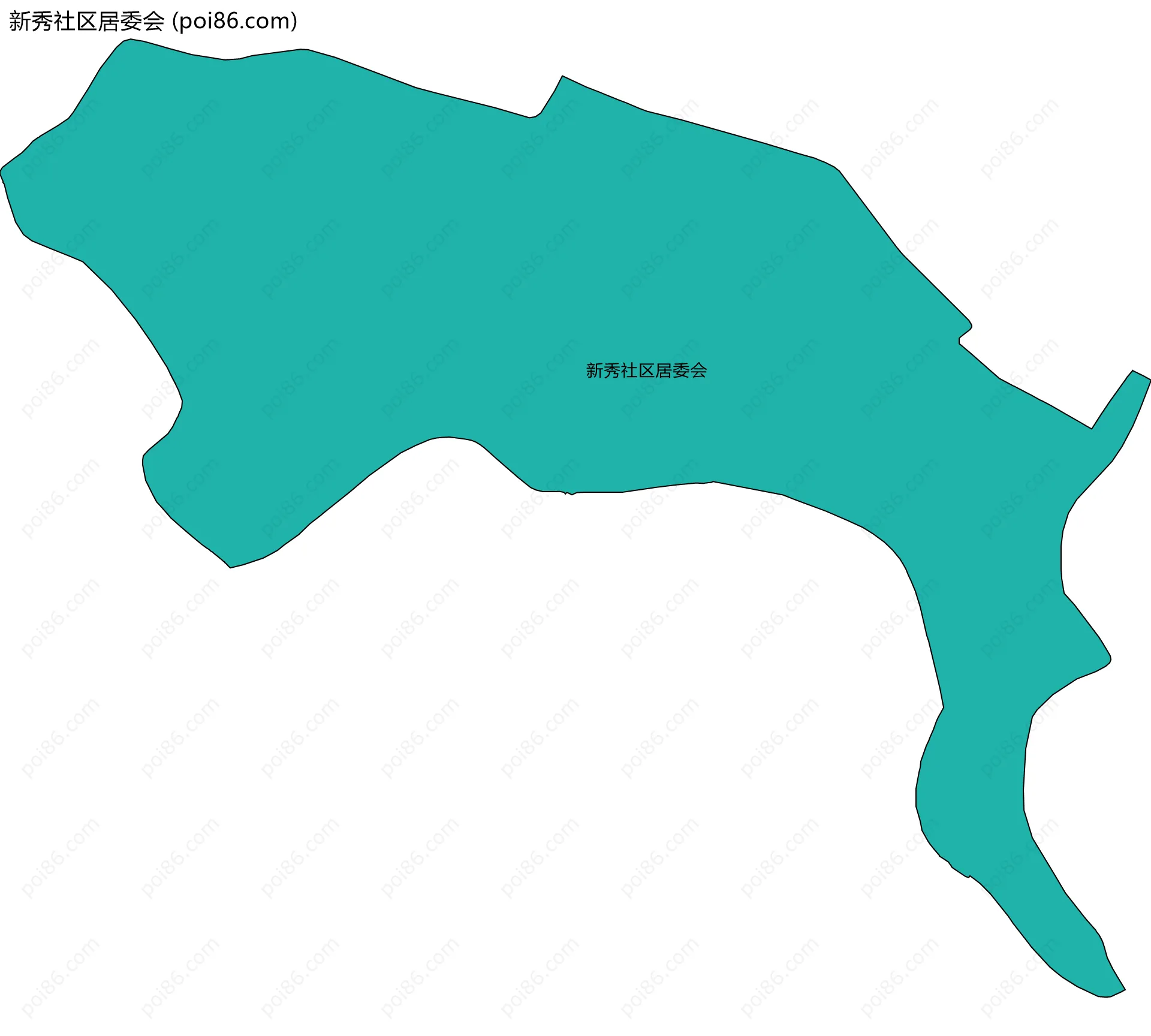 新秀社区居委会边界地图
