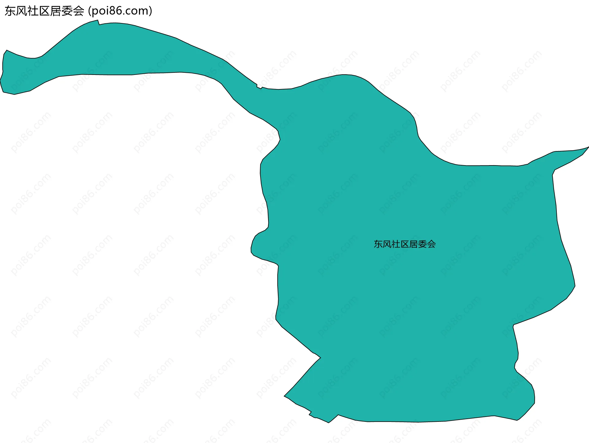 东风社区居委会边界地图