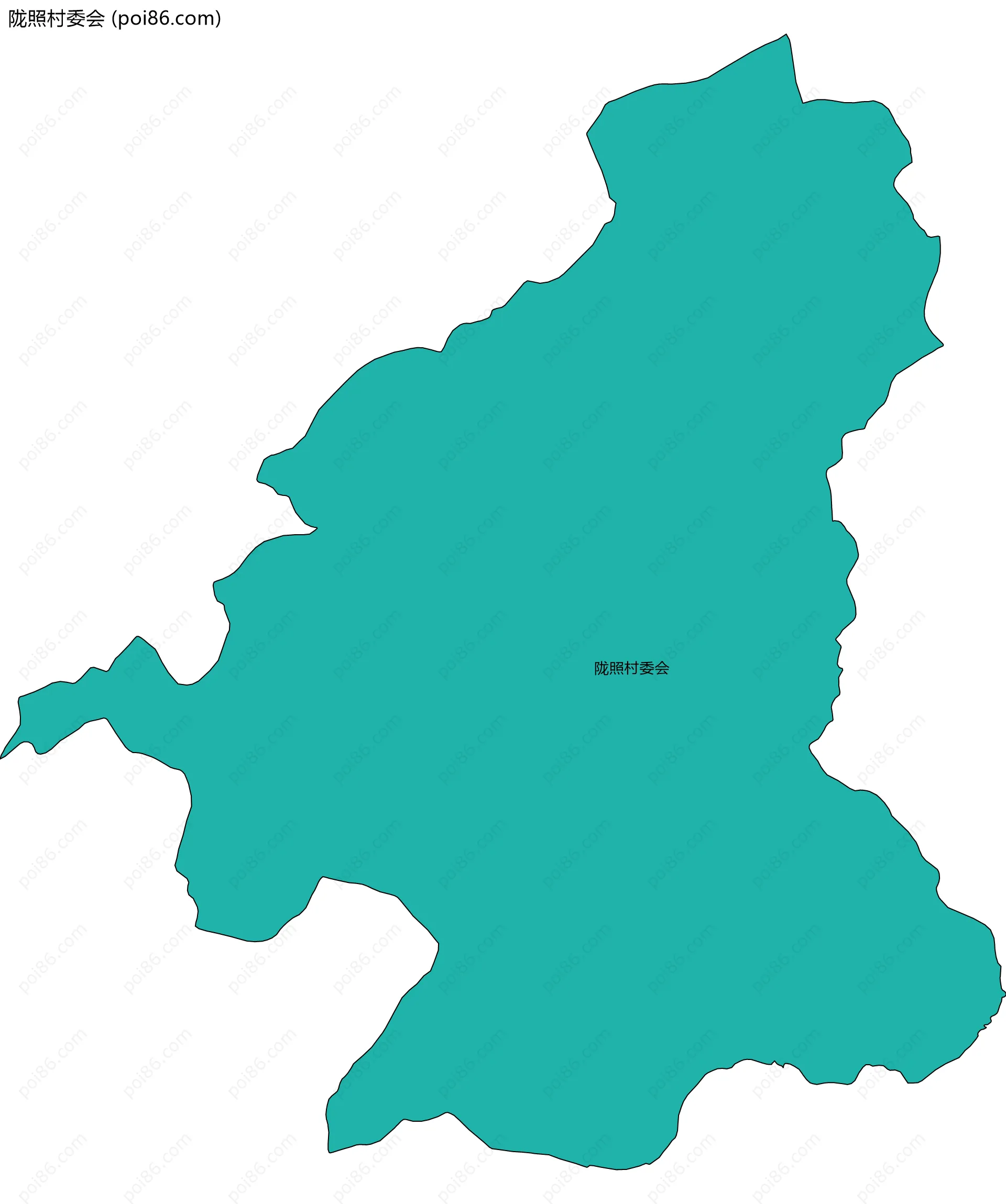 陇照村委会边界地图