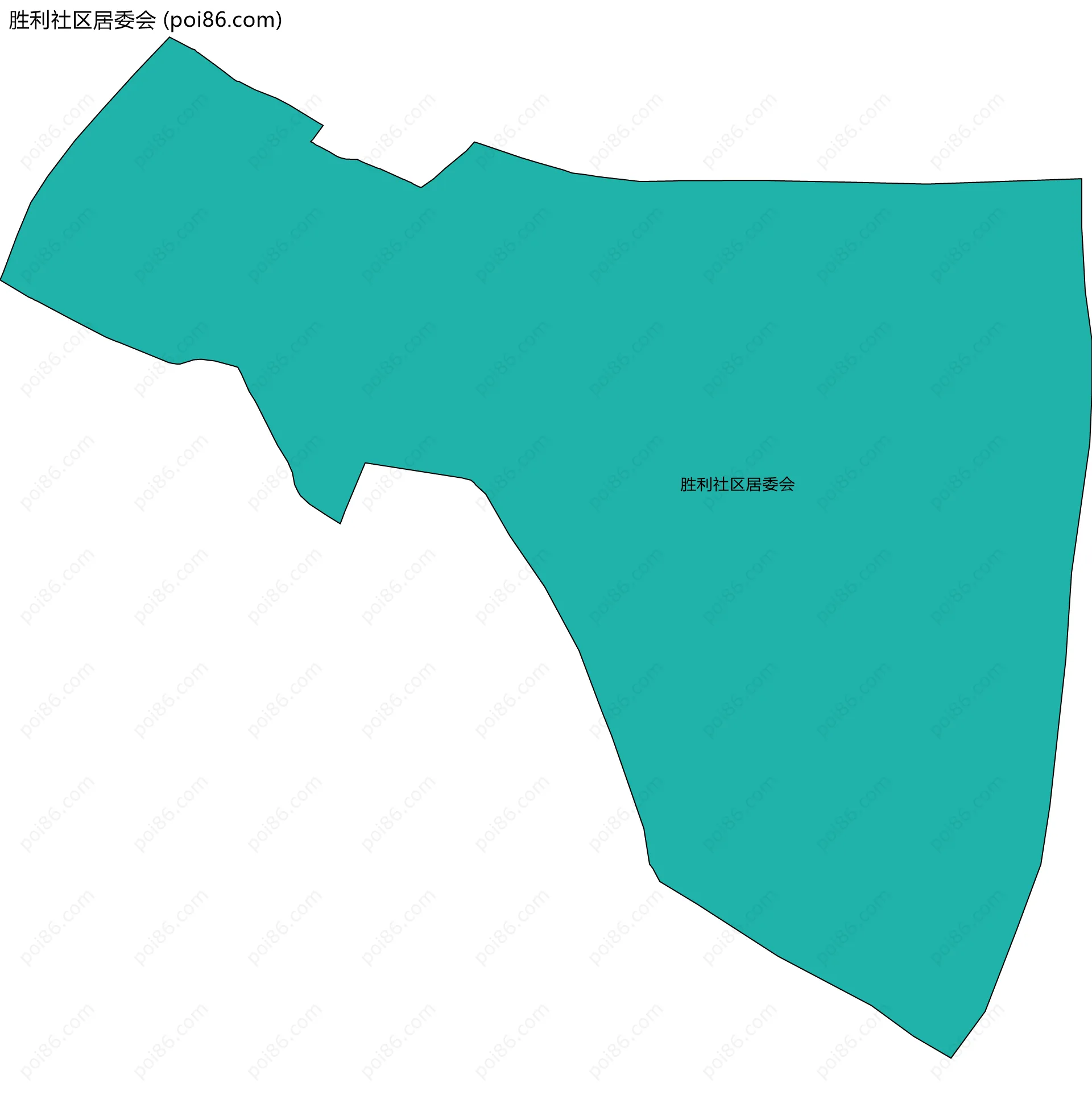 胜利社区居委会边界地图