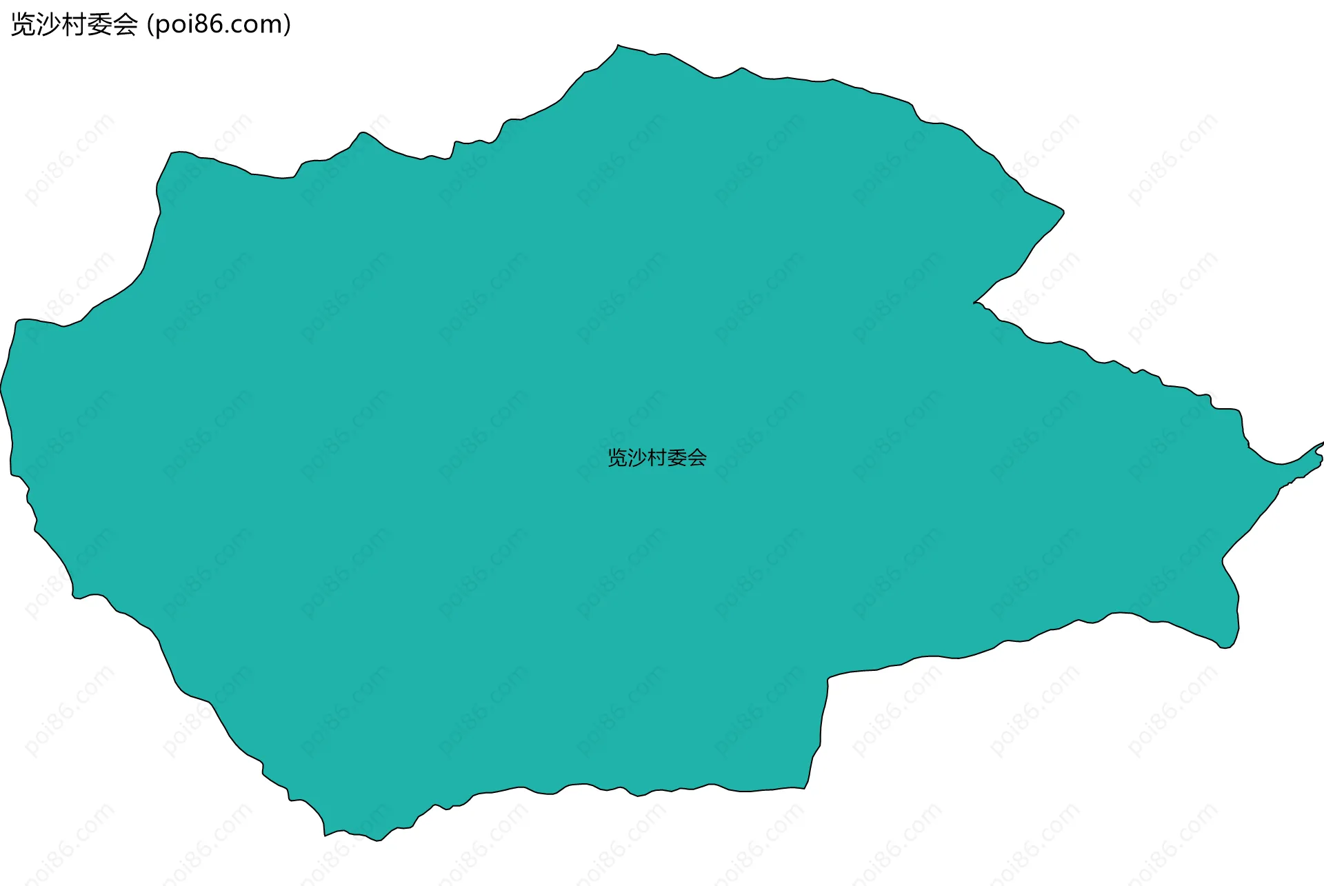览沙村委会边界地图
