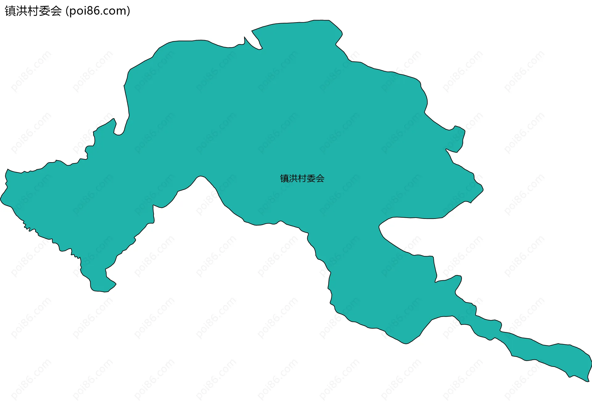 镇洪村委会边界地图