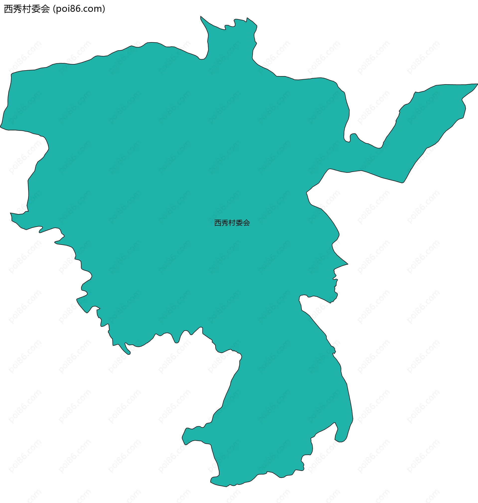 西秀村委会边界地图