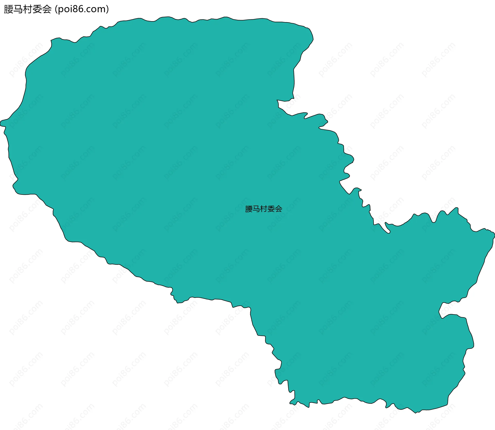 腰马村委会边界地图